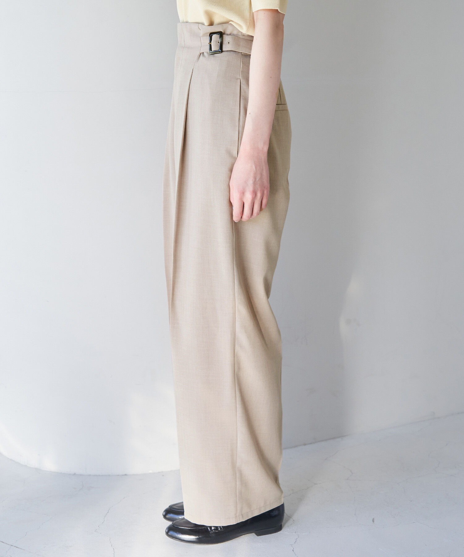 Rope&rsquo;Picnic「セットアップ対応/麻調シアーハイウエストパンツ」|その他|