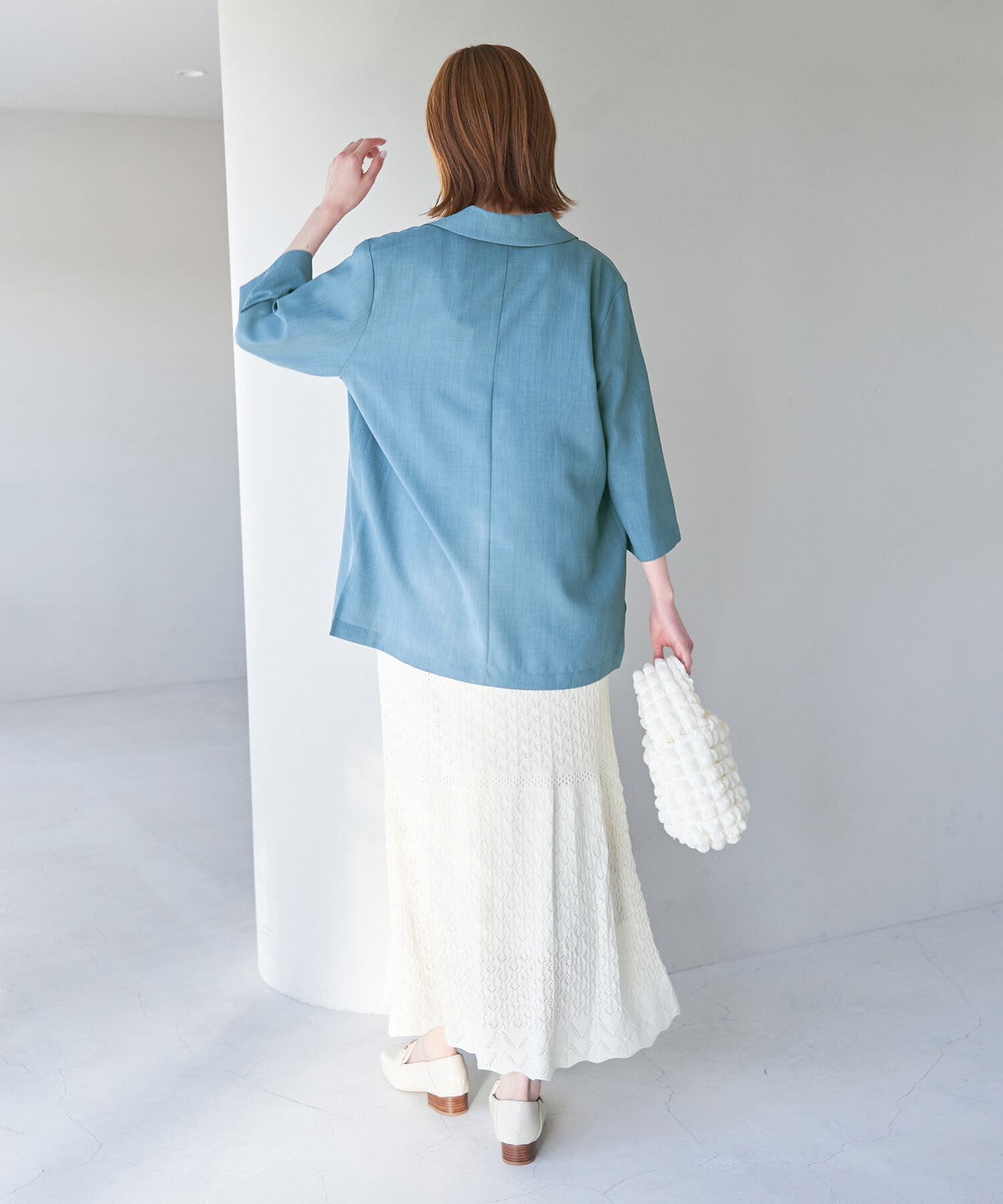 Rope&rsquo;Picnic「セットアップ対応/麻調シアージャケット」|テーラードジャケット|