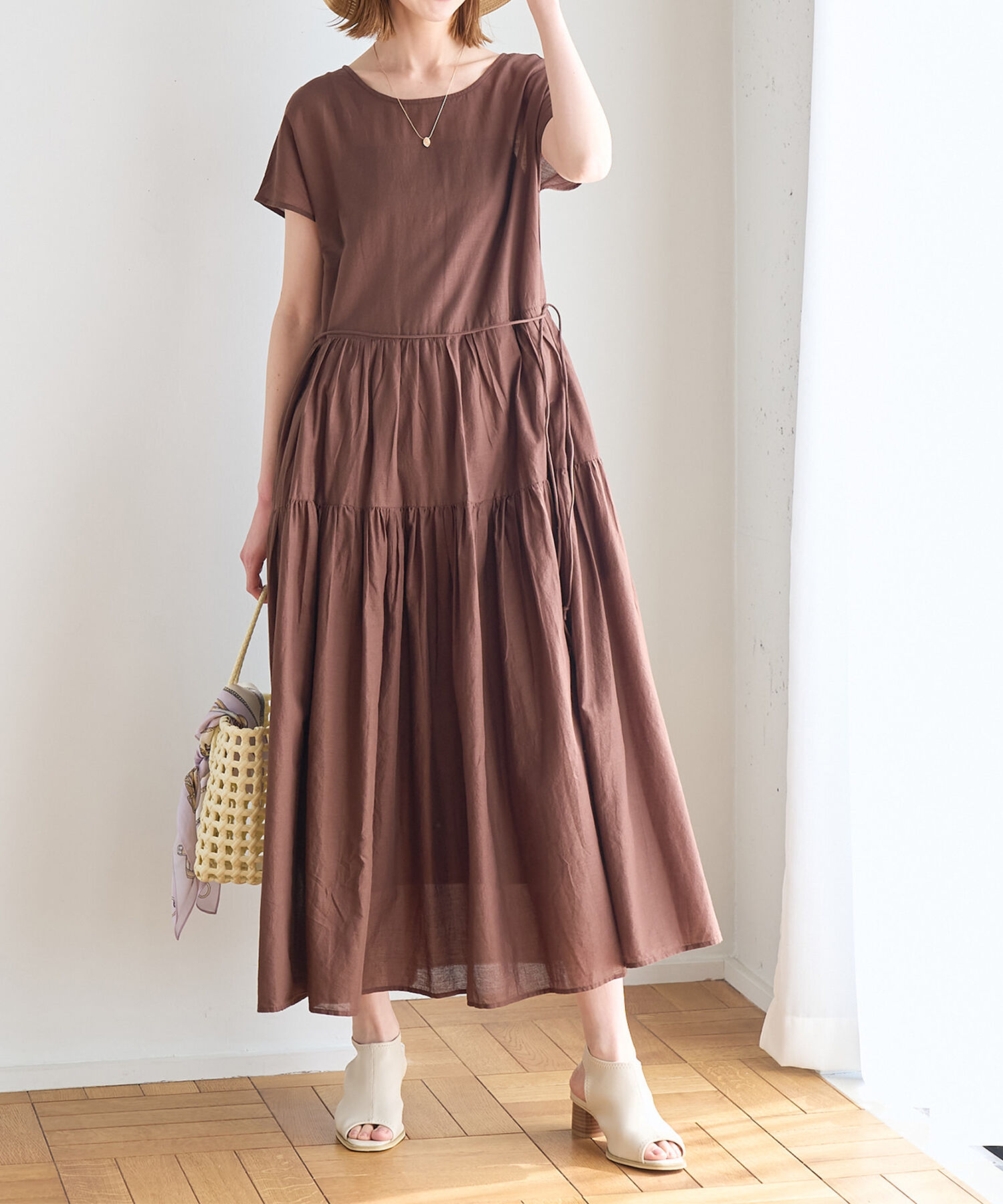 ROPE PICNIC PASSAGE「オープントゥソフトストレッチバックスリングミュール」|サンダル|