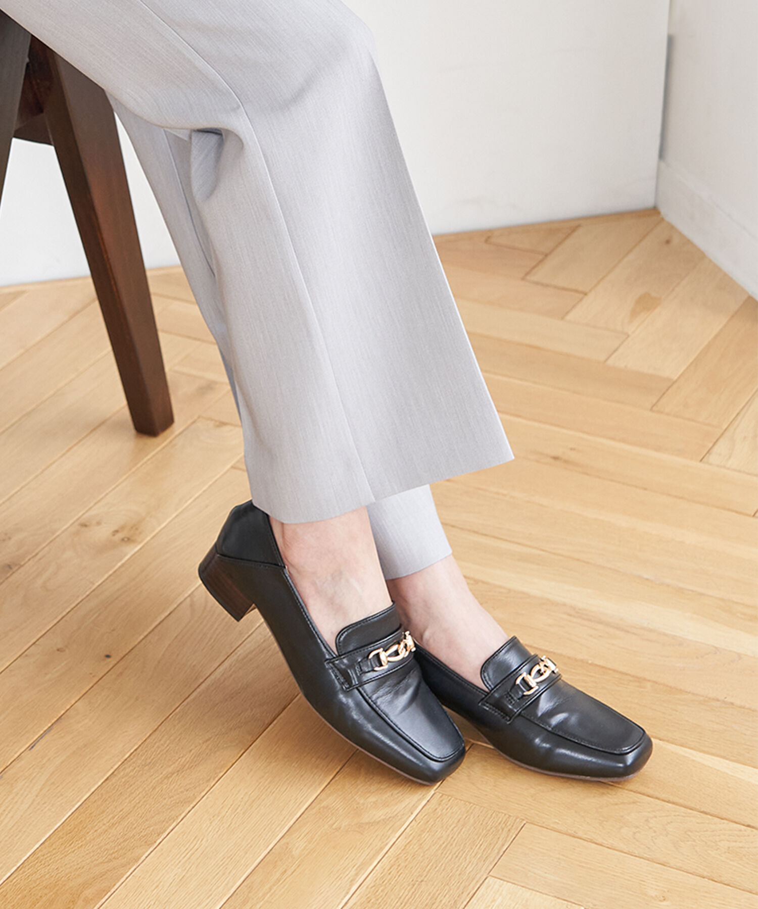 ROPE PICNIC PASSAGE「スクエアトゥビットローファーバブーシュ」|ローファー|