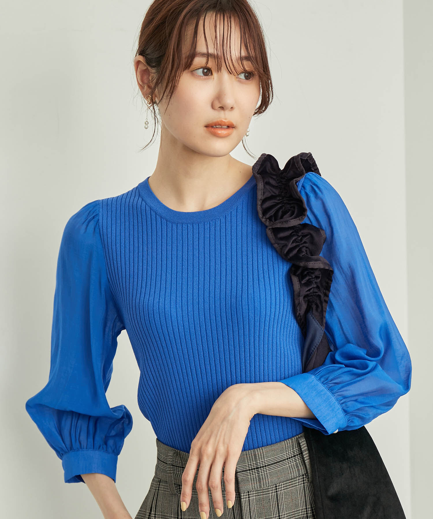 Rope&rsquo;Picnic「シアースリーブニットプルオーバー」|ニット・セーター|