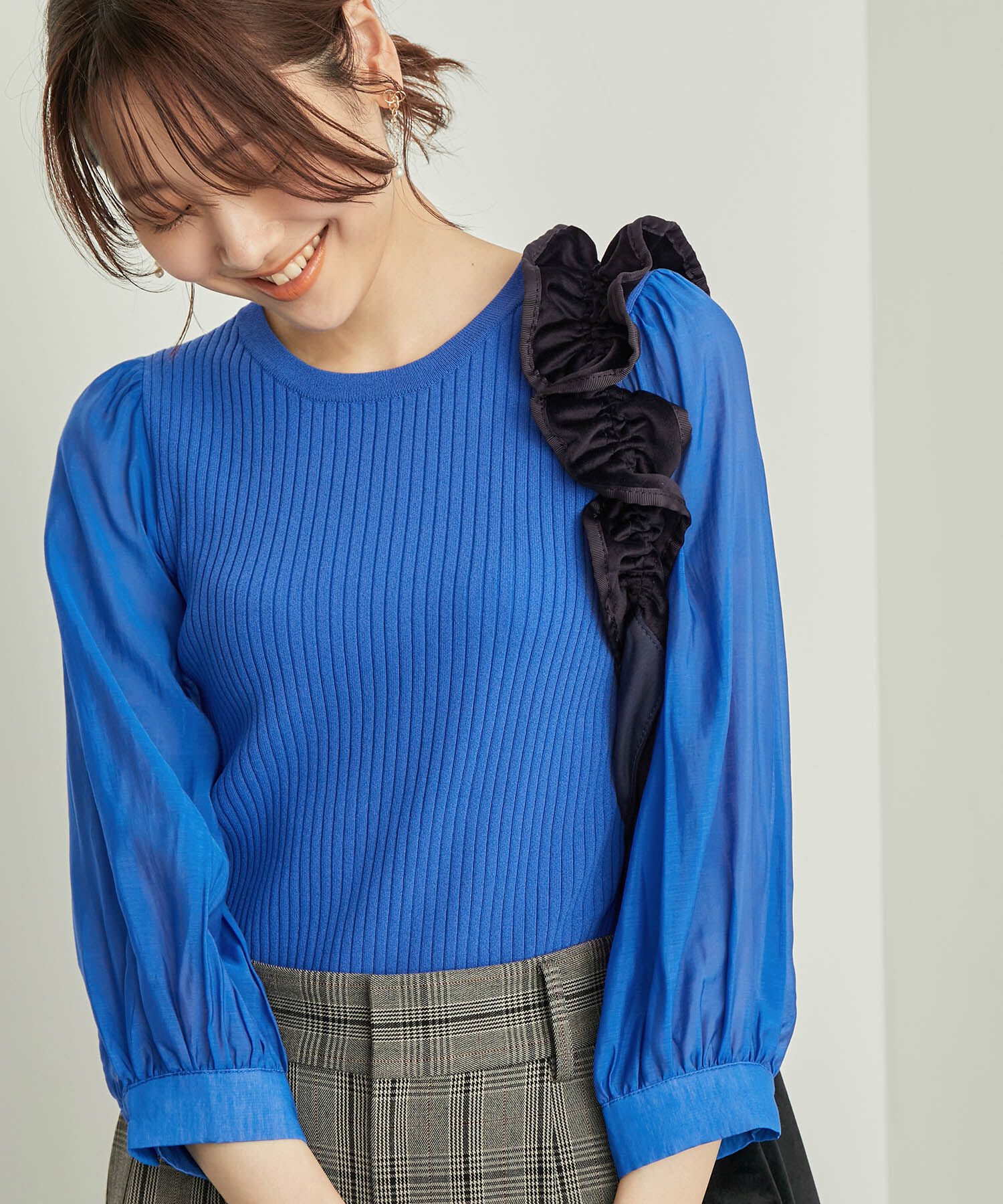 Rope&rsquo;Picnic「シアースリーブニットプルオーバー」|ニット・セーター|