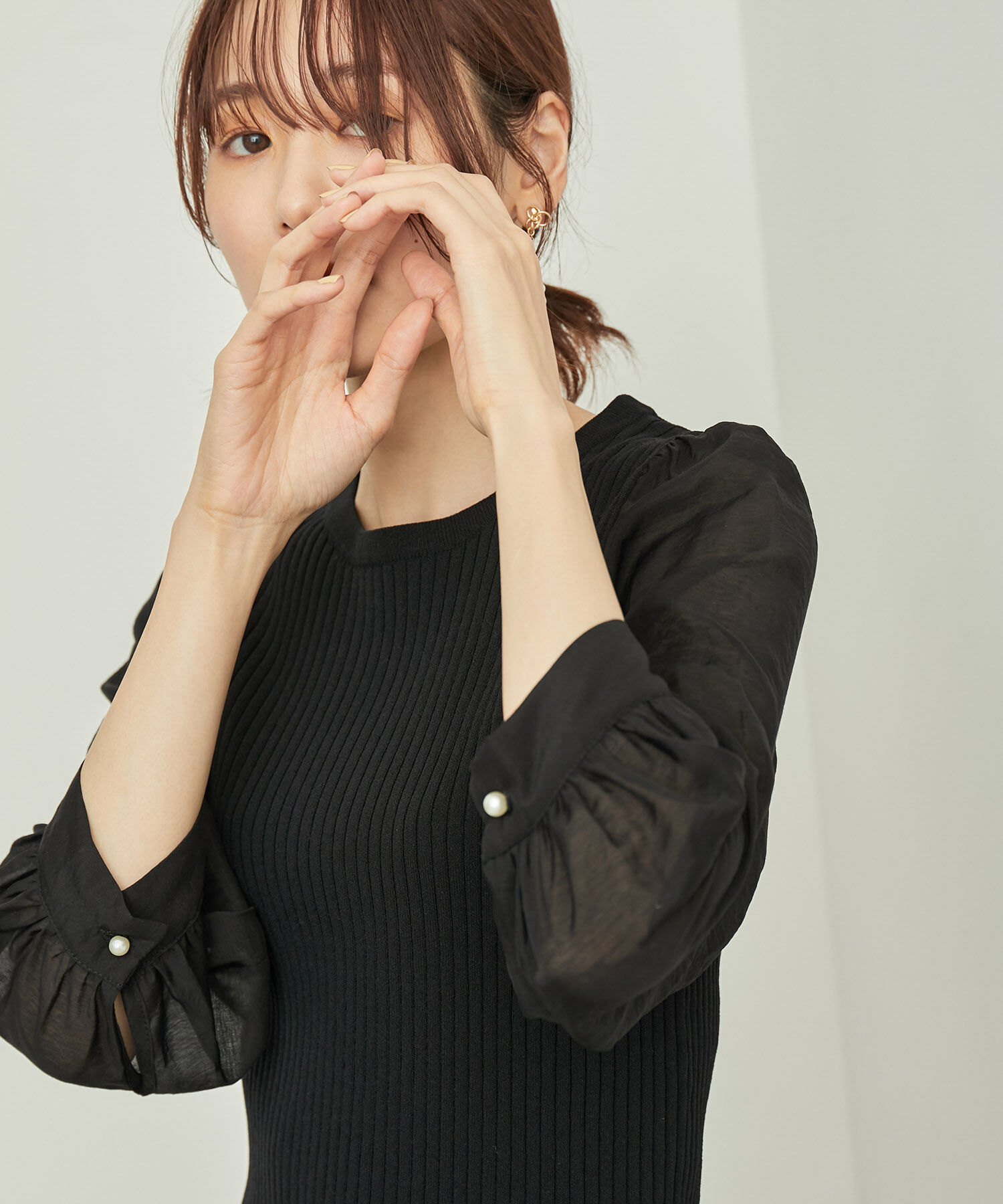 Rope&rsquo;Picnic「シアースリーブニットプルオーバー」|ニット・セーター|