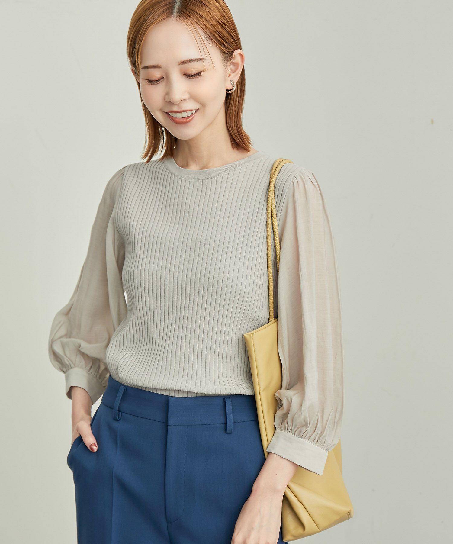 Rope&rsquo;Picnic「シアースリーブニットプルオーバー」|ニット・セーター|