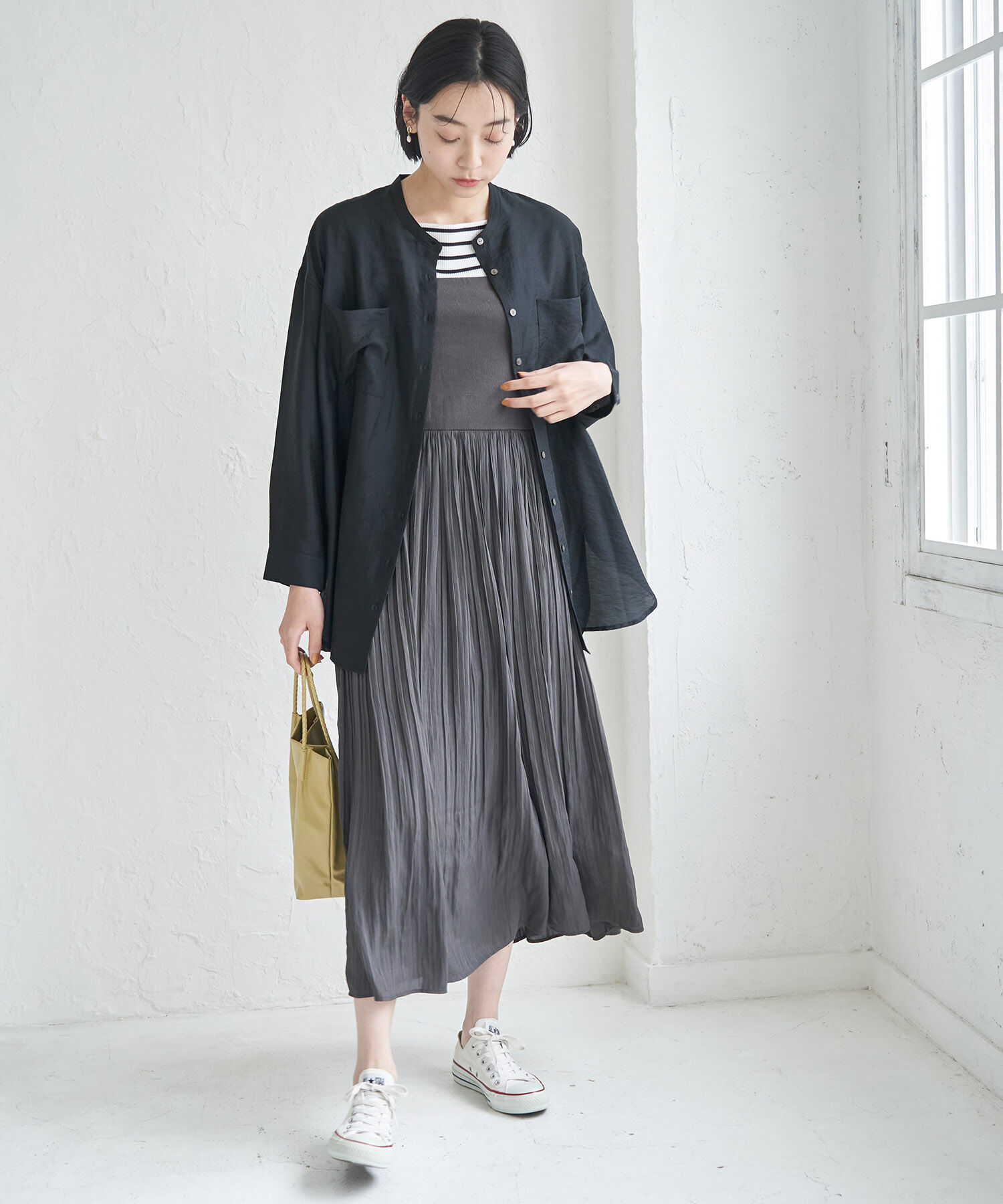 Rope&rsquo;Picnic「バンドカラーポケットシアーシャツ」|シャツ・ブラウス|