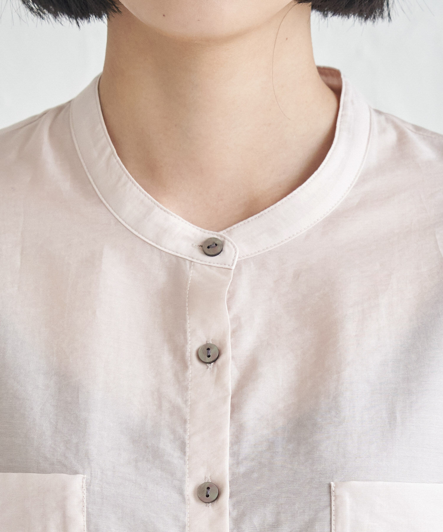 Rope&rsquo;Picnic「バンドカラーポケットシアーシャツ」|シャツ・ブラウス|