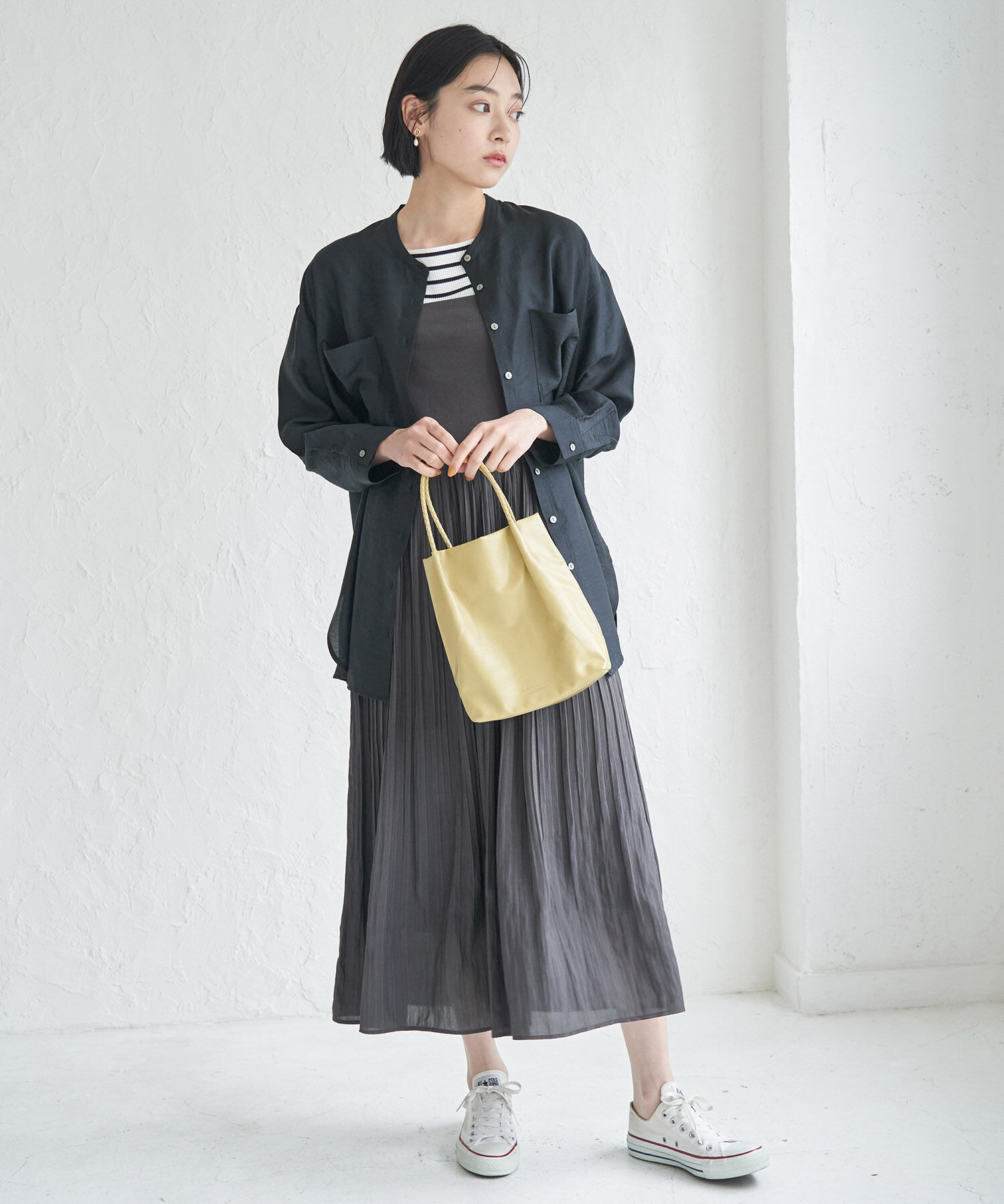 Rope&rsquo;Picnic「バンドカラーポケットシアーシャツ」|シャツ・ブラウス|