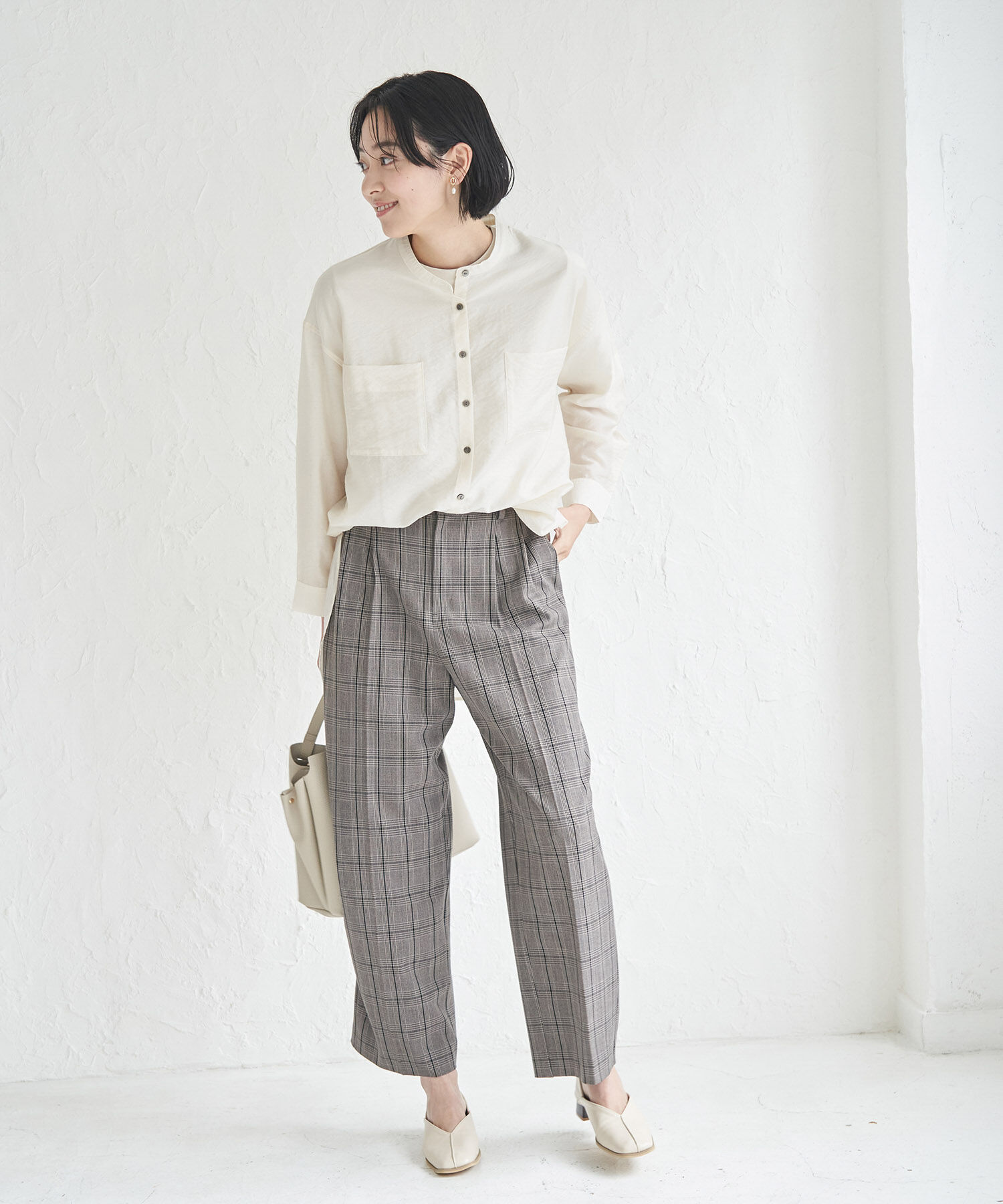 Rope&rsquo;Picnic「バンドカラーポケットシアーシャツ」|シャツ・ブラウス|