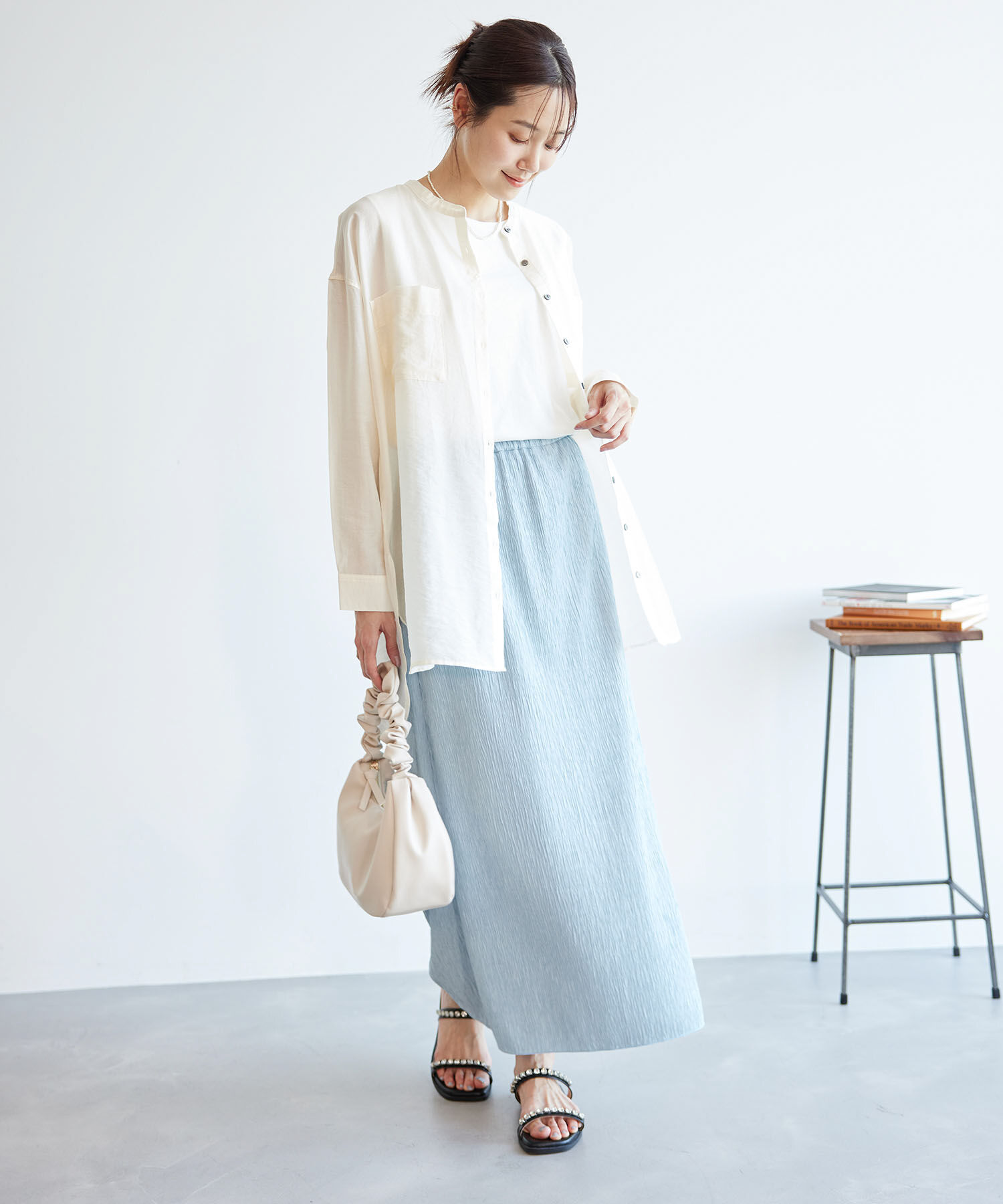 Rope&rsquo;Picnic「バンドカラーポケットシアーシャツ」|シャツ・ブラウス|