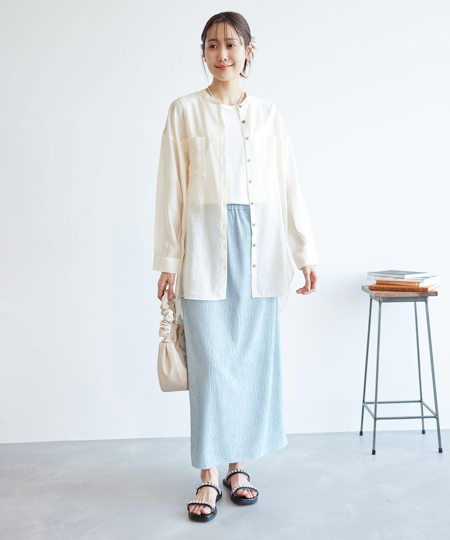 Rope&rsquo;Picnic「バンドカラーポケットシアーシャツ」|シャツ・ブラウス|