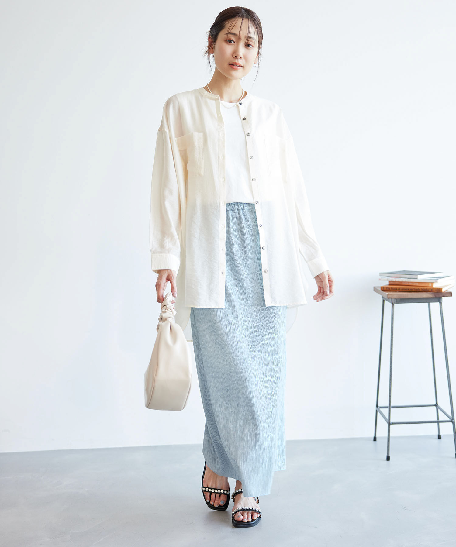 Rope&rsquo;Picnic「バンドカラーポケットシアーシャツ」|シャツ・ブラウス|