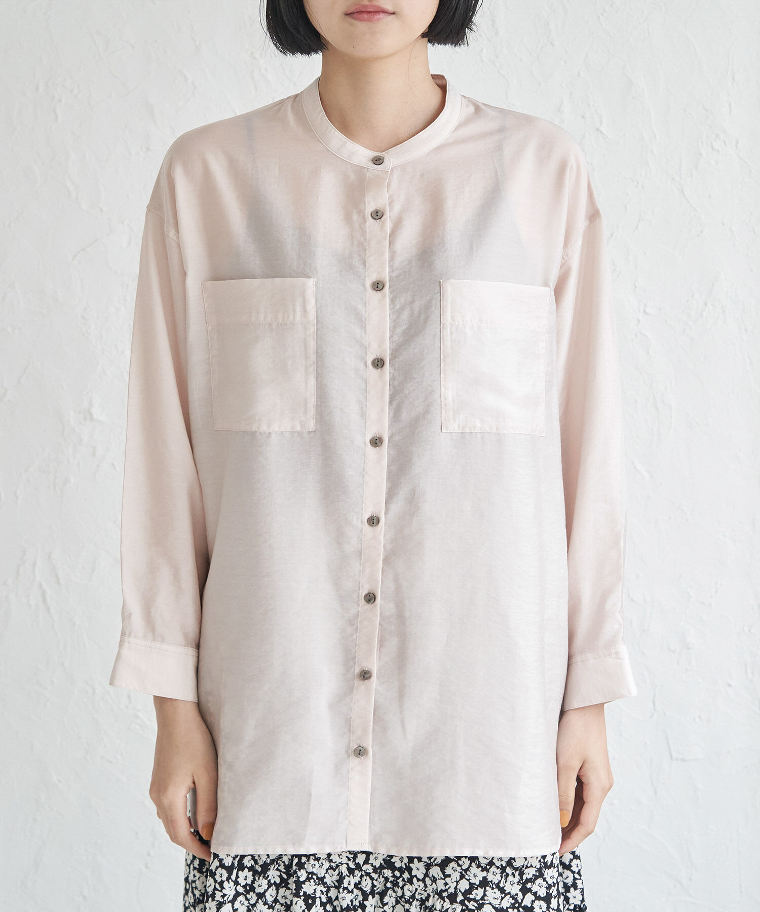 Rope&rsquo;Picnic「バンドカラーポケットシアーシャツ」|シャツ・ブラウス|