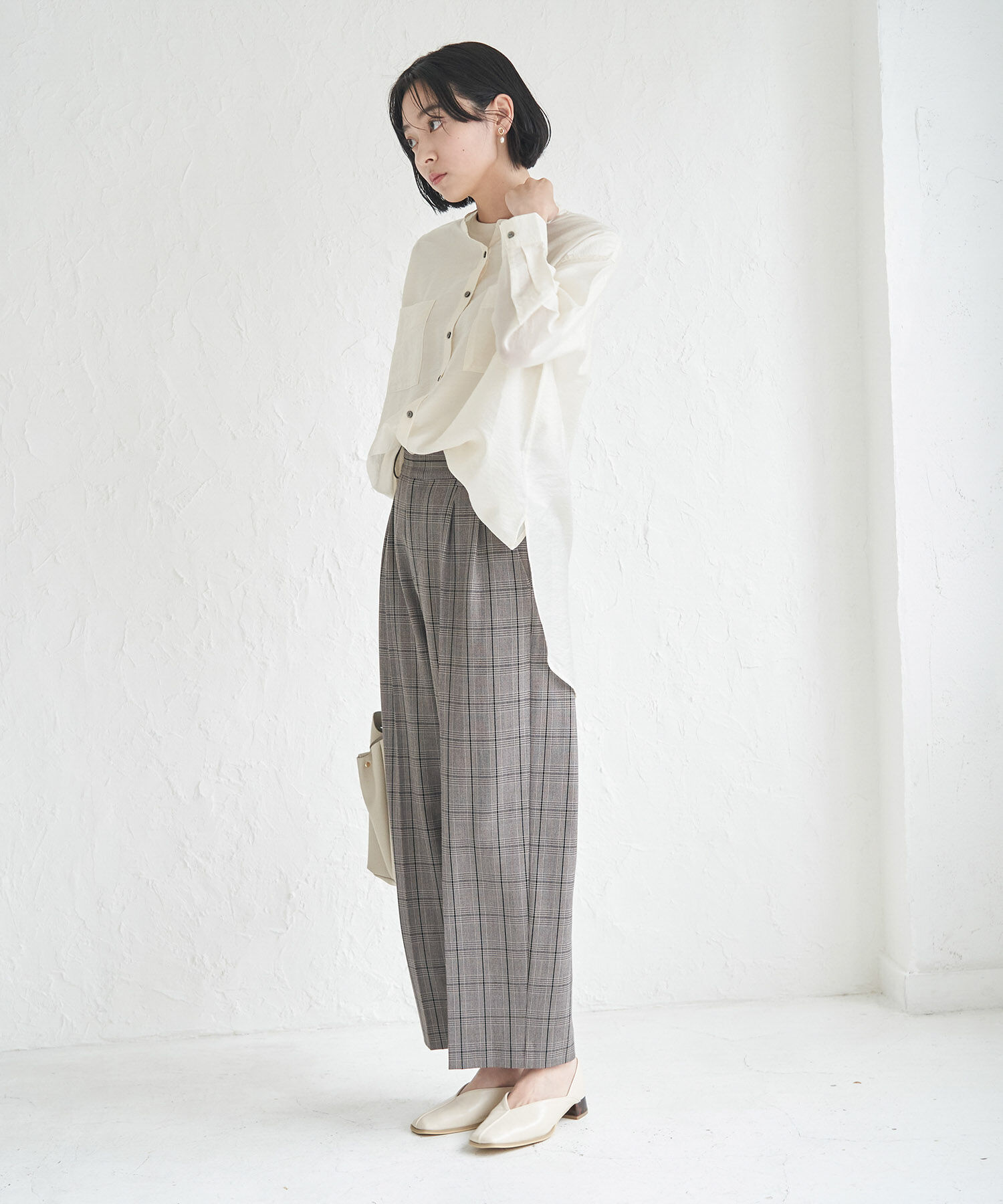 Rope&rsquo;Picnic「バンドカラーポケットシアーシャツ」|シャツ・ブラウス|