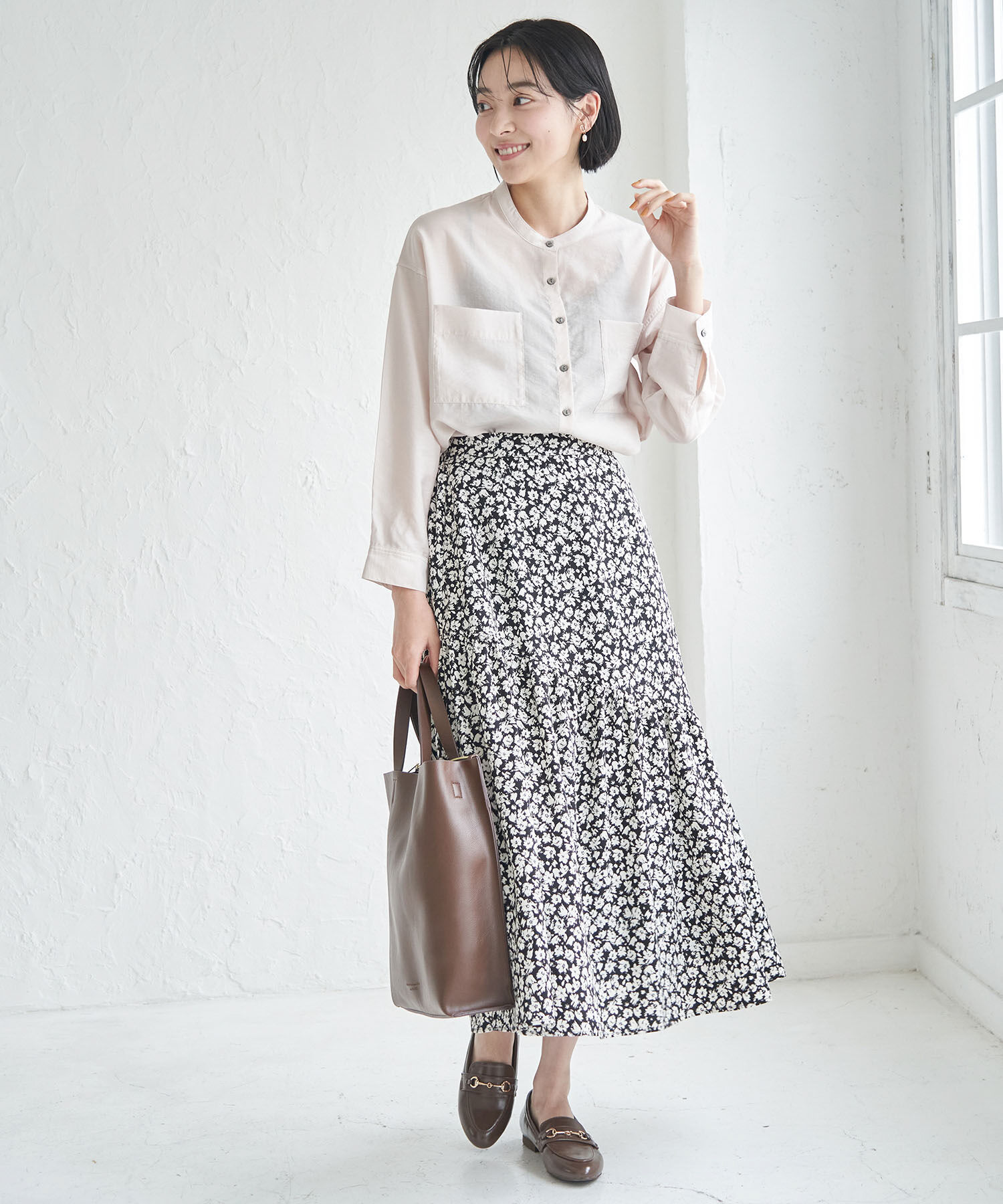 Rope&rsquo;Picnic「バンドカラーポケットシアーシャツ」|シャツ・ブラウス|