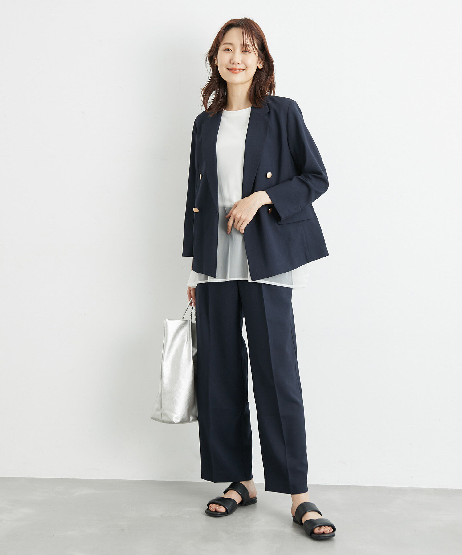 Rope&rsquo;Picnic「接触冷感・洗濯機OK/サラサラセミタックワイドパンツ」|その他|