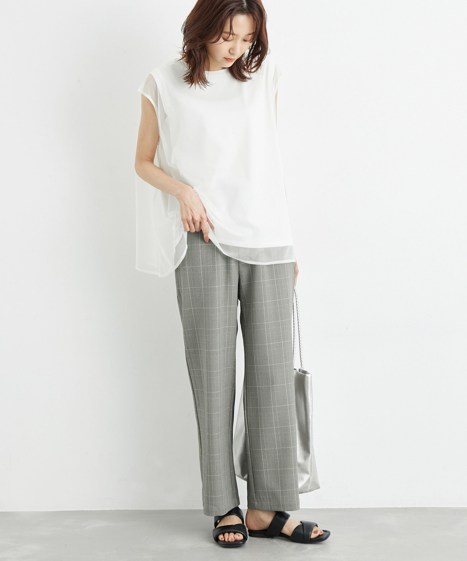 Rope&rsquo;Picnic「リンクコーデ/チェックイージーワイドパンツ」|その他|