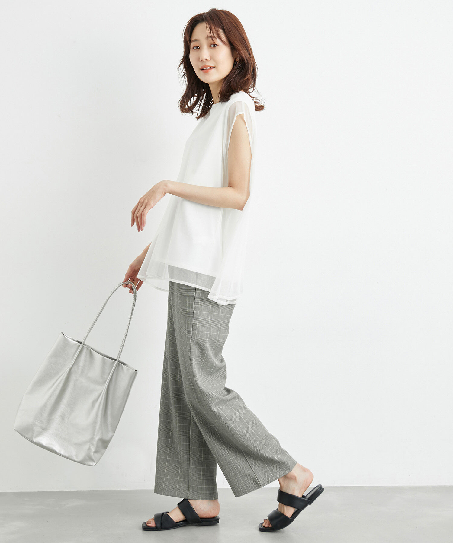 Rope&rsquo;Picnic「リンクコーデ/チェックイージーワイドパンツ」|その他|