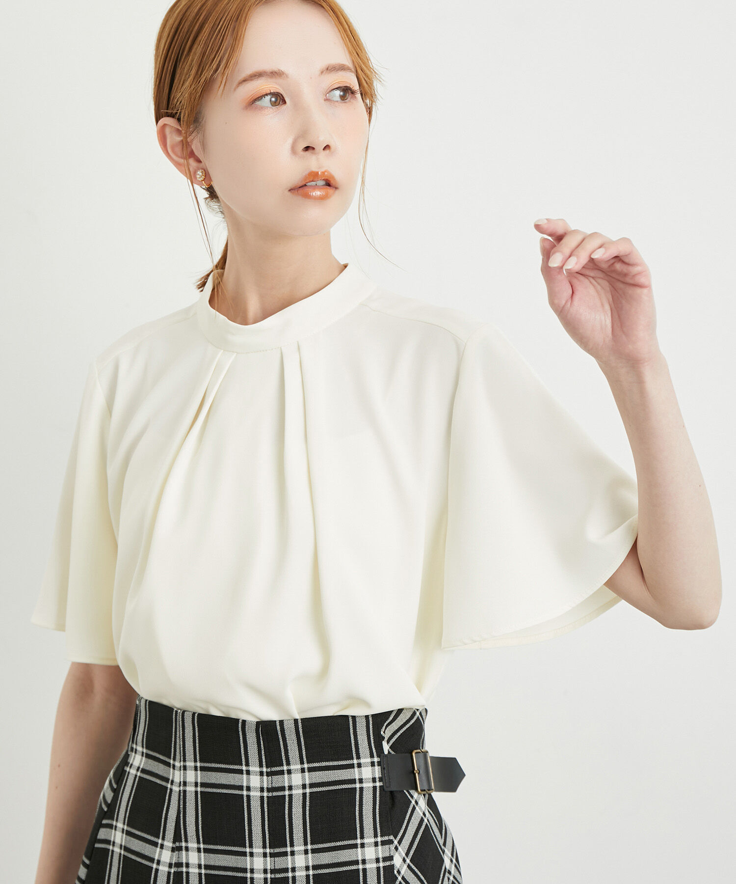 Rope&rsquo;Picnic「洗濯機OK・2WAY/サラサラボウタイハーフスリーブブラウス」|シャツ・ブラウス|