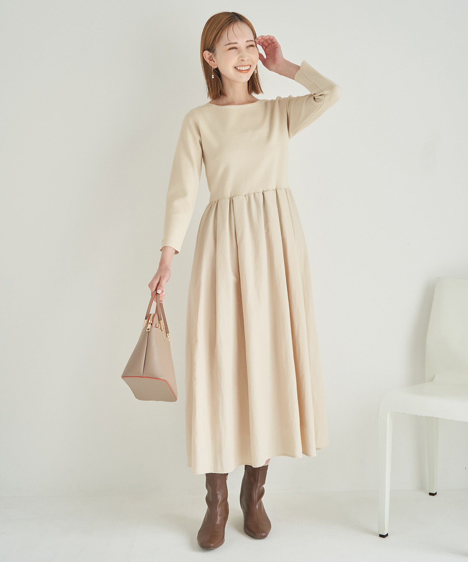 Rope&rsquo;Picnic「RENU/ニットドッキングワンピース」|ワンピース|