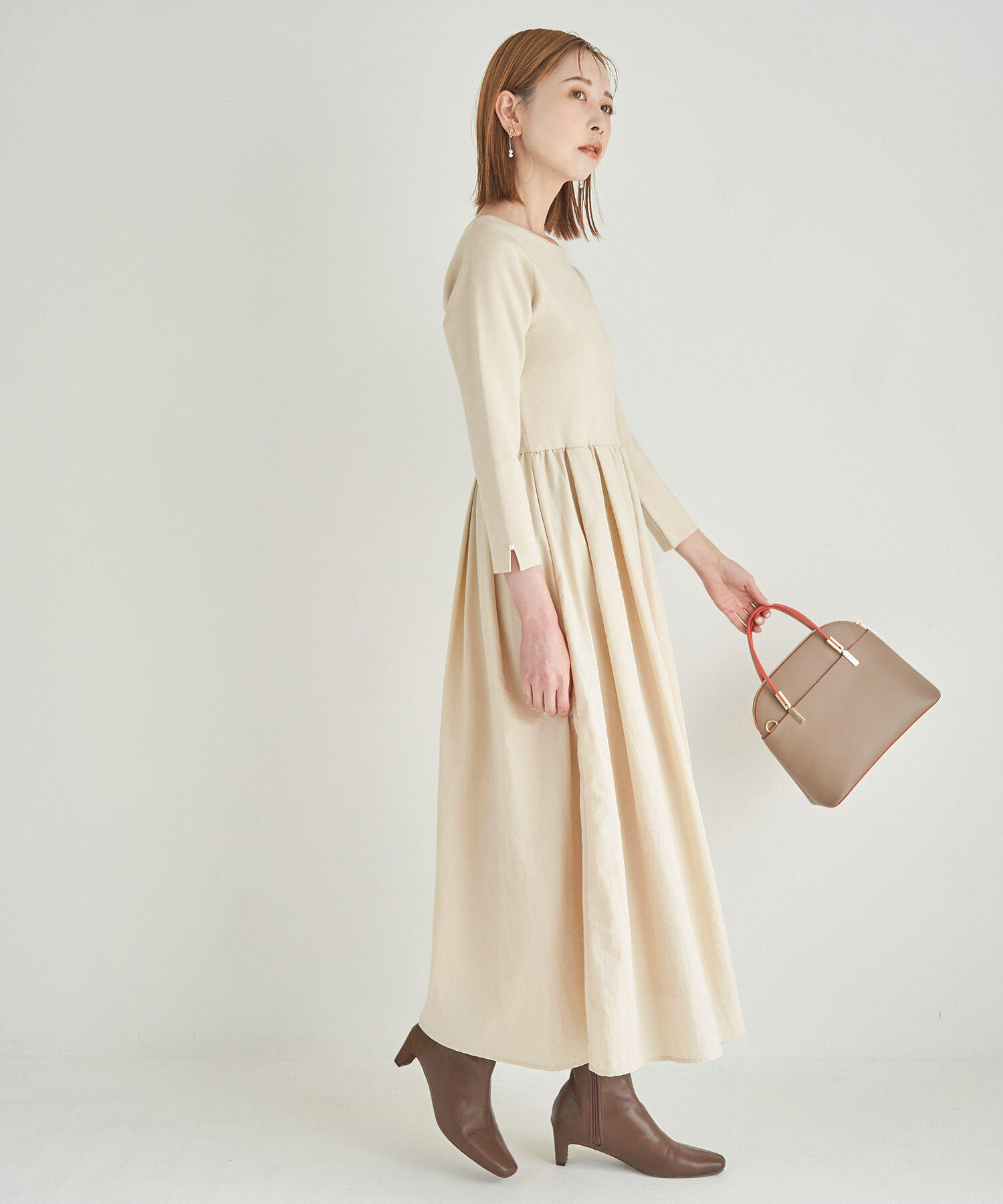 Rope&rsquo;Picnic「RENU/ニットドッキングワンピース」|ワンピース|