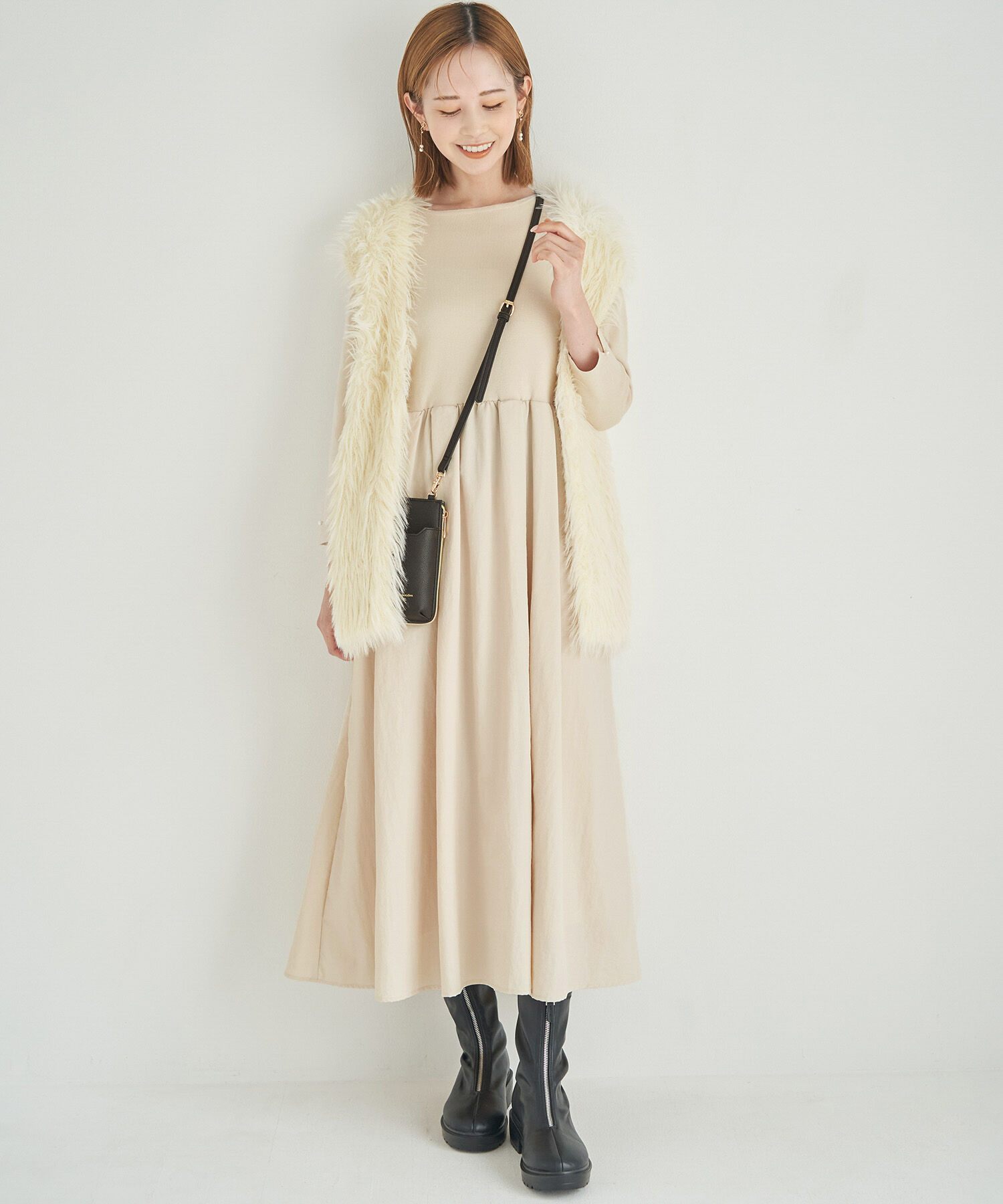 Rope&rsquo;Picnic「RENU/ニットドッキングワンピース」|ワンピース|