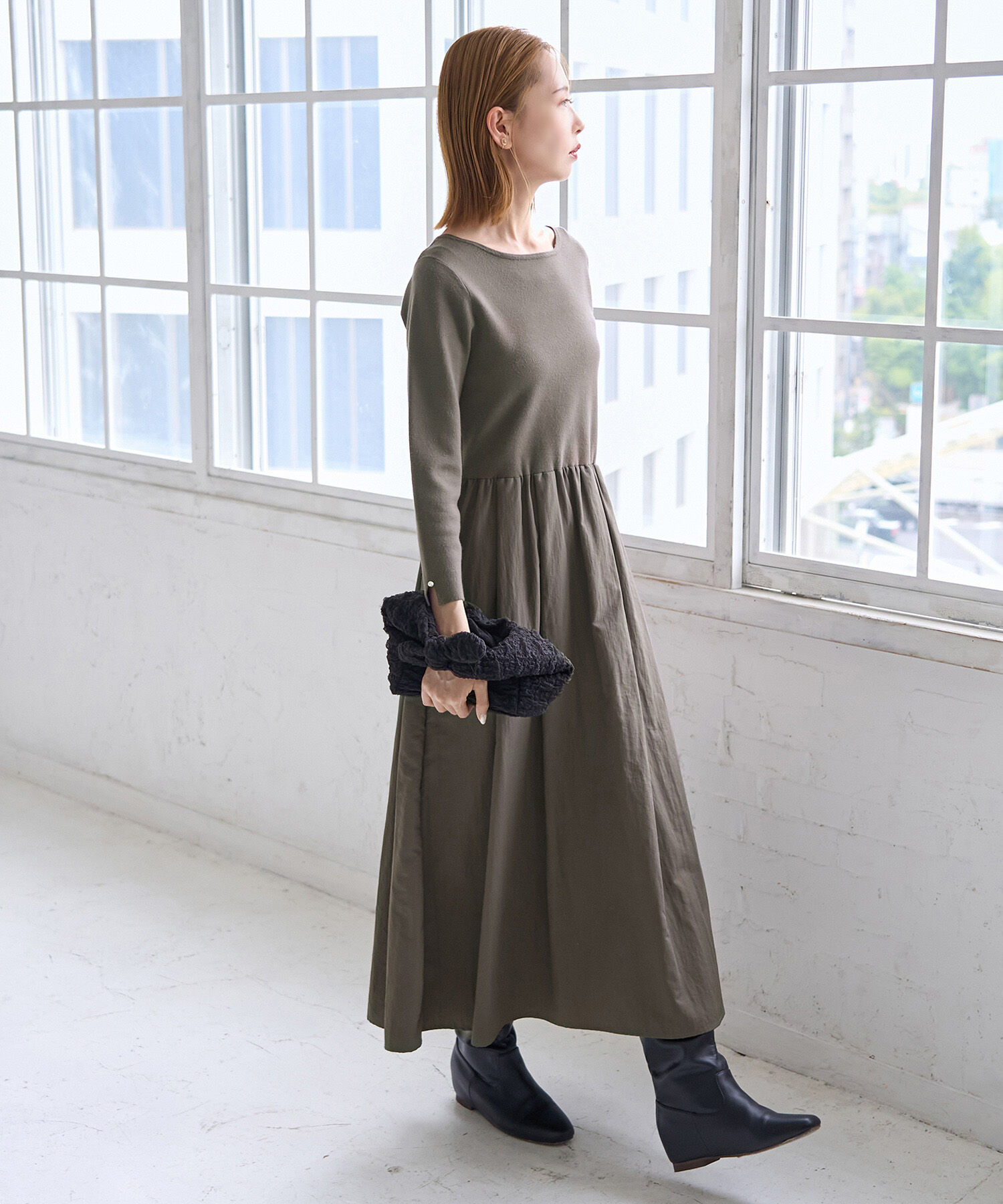 Rope&rsquo;Picnic「RENU/ニットドッキングワンピース」|ワンピース|