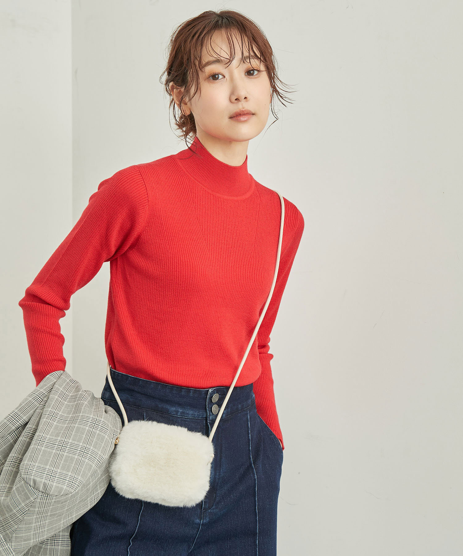 Rope&rsquo;Picnic「パチパチしにくい・洗濯機OK・アンチピリング/ハイネックニットプルオーバー」|ニット・セーター|