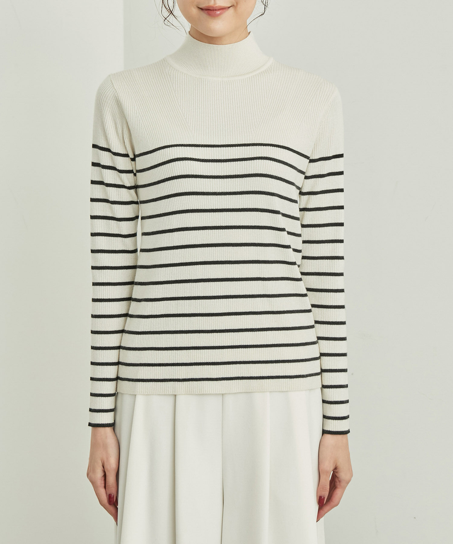 Rope&rsquo;Picnic「パチパチしにくい・洗濯機OK・アンチピリング/ハイネックニットプルオーバー」|ニット・セーター|