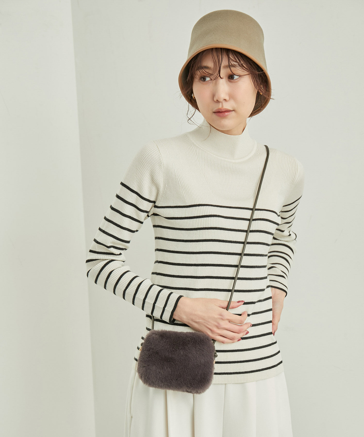 Rope&rsquo;Picnic「パチパチしにくい・洗濯機OK・アンチピリング/ハイネックニットプルオーバー」|ニット・セーター|