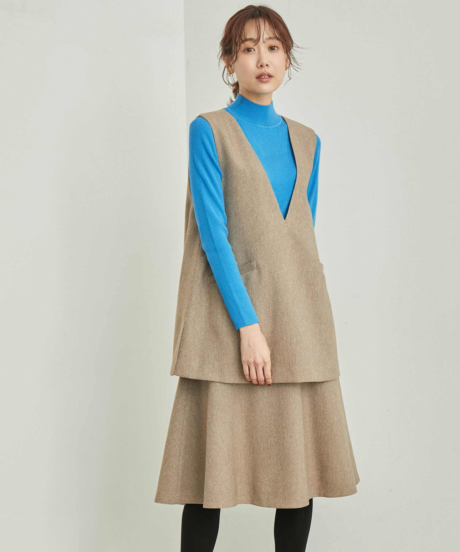 Rope&rsquo;Picnic「パチパチしにくい・洗濯機OK・アンチピリング/ハイネックニットプルオーバー」|ニット・セーター|