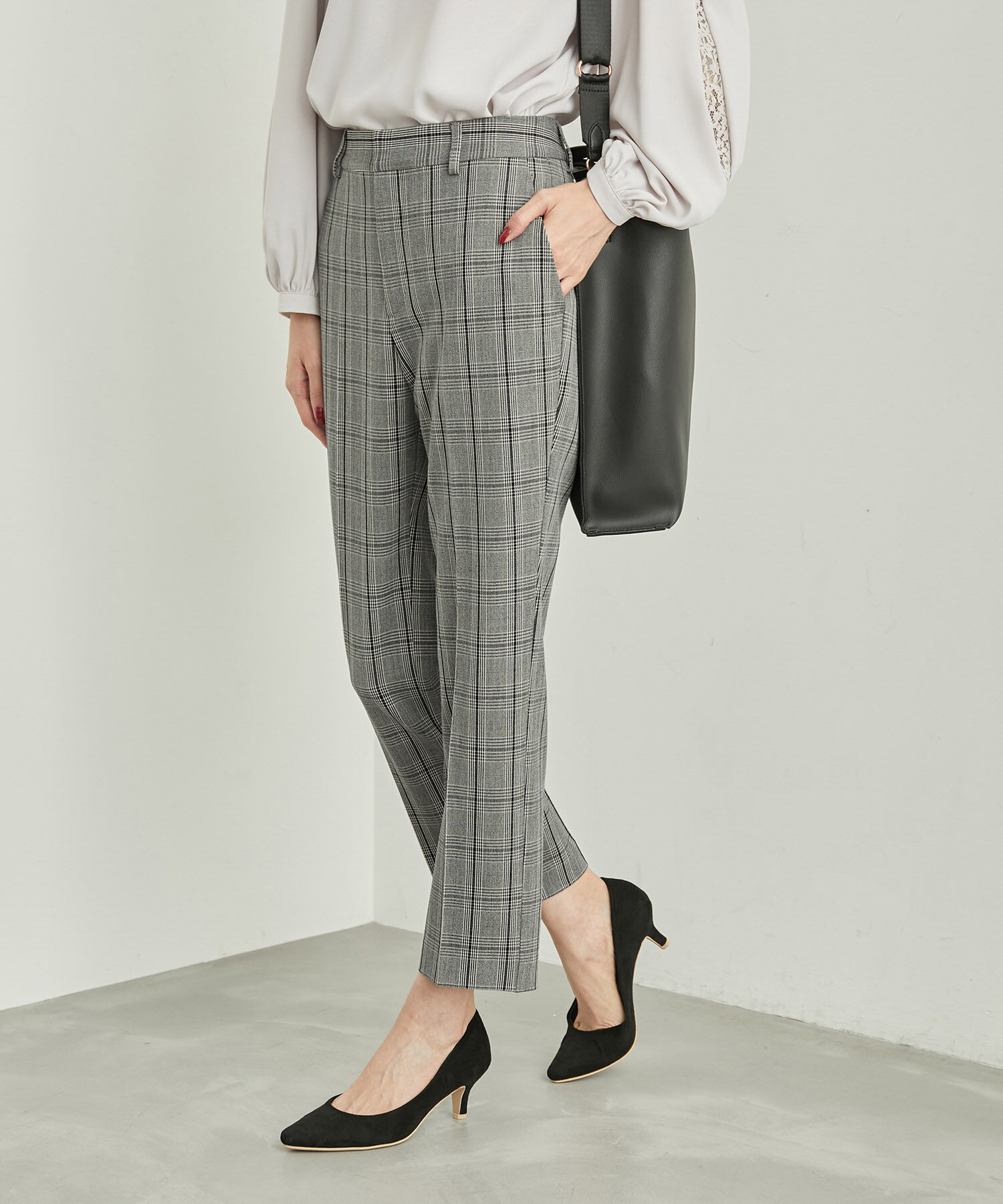 Rope&rsquo;Picnic「リンクコーデ/チェックスティックパンツ」|その他|オフホワイト(15)