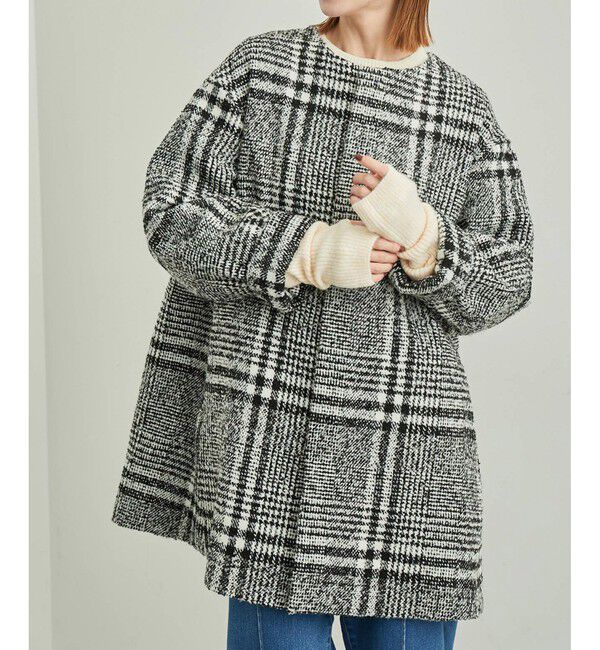 Rope&rsquo;Picnic「【WEB限定カラー:チェック】ハウンドトゥースツイードミディ丈Aラインコート」|その他|