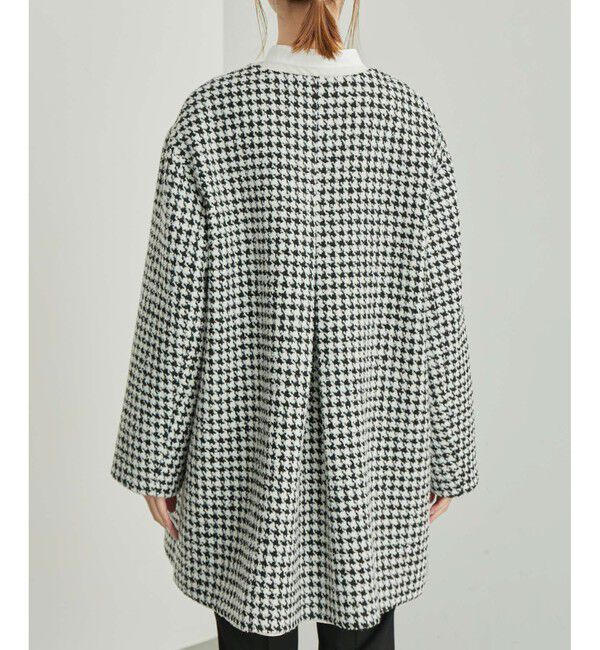 Rope&rsquo;Picnic「【WEB限定カラー:チェック】ハウンドトゥースツイードミディ丈Aラインコート」|その他|