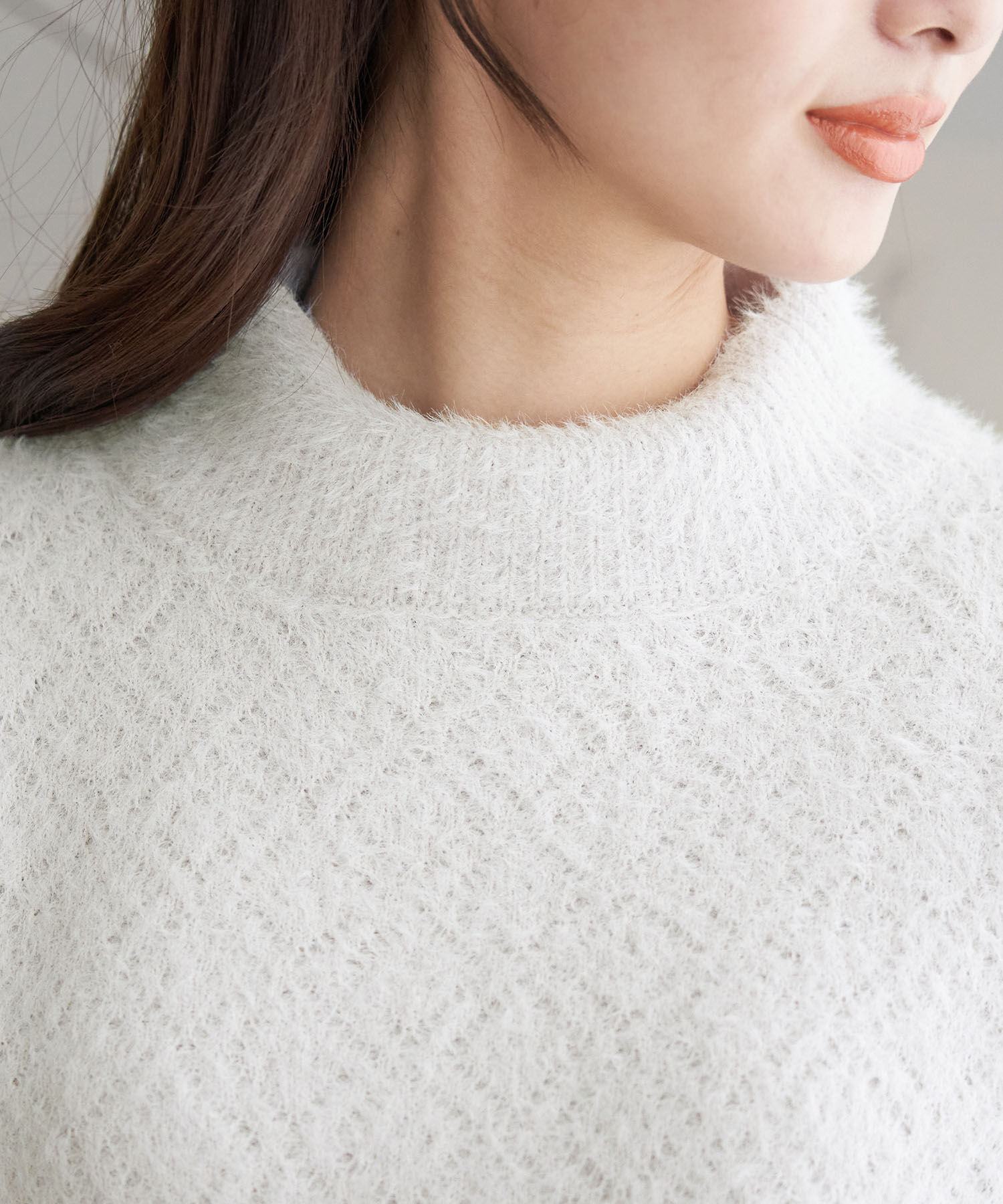 Rope&rsquo;Picnic「シャギーレースクロップドニットプルオーバー」|ニット・セーター|