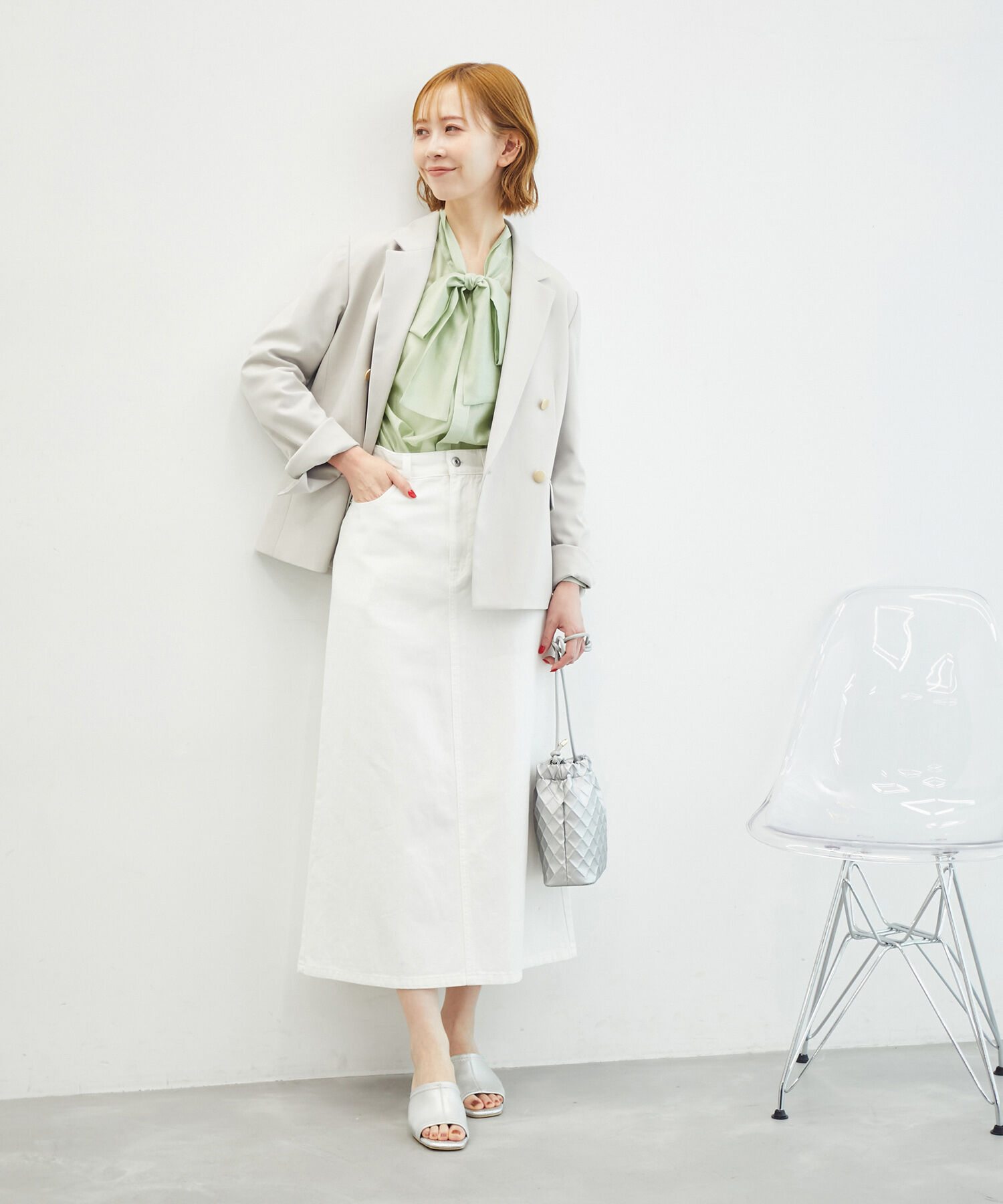 Rope&rsquo;Picnic「【emur/エミュール】シアーボウタイブラウス/2WAY」|シャツ・ブラウス|