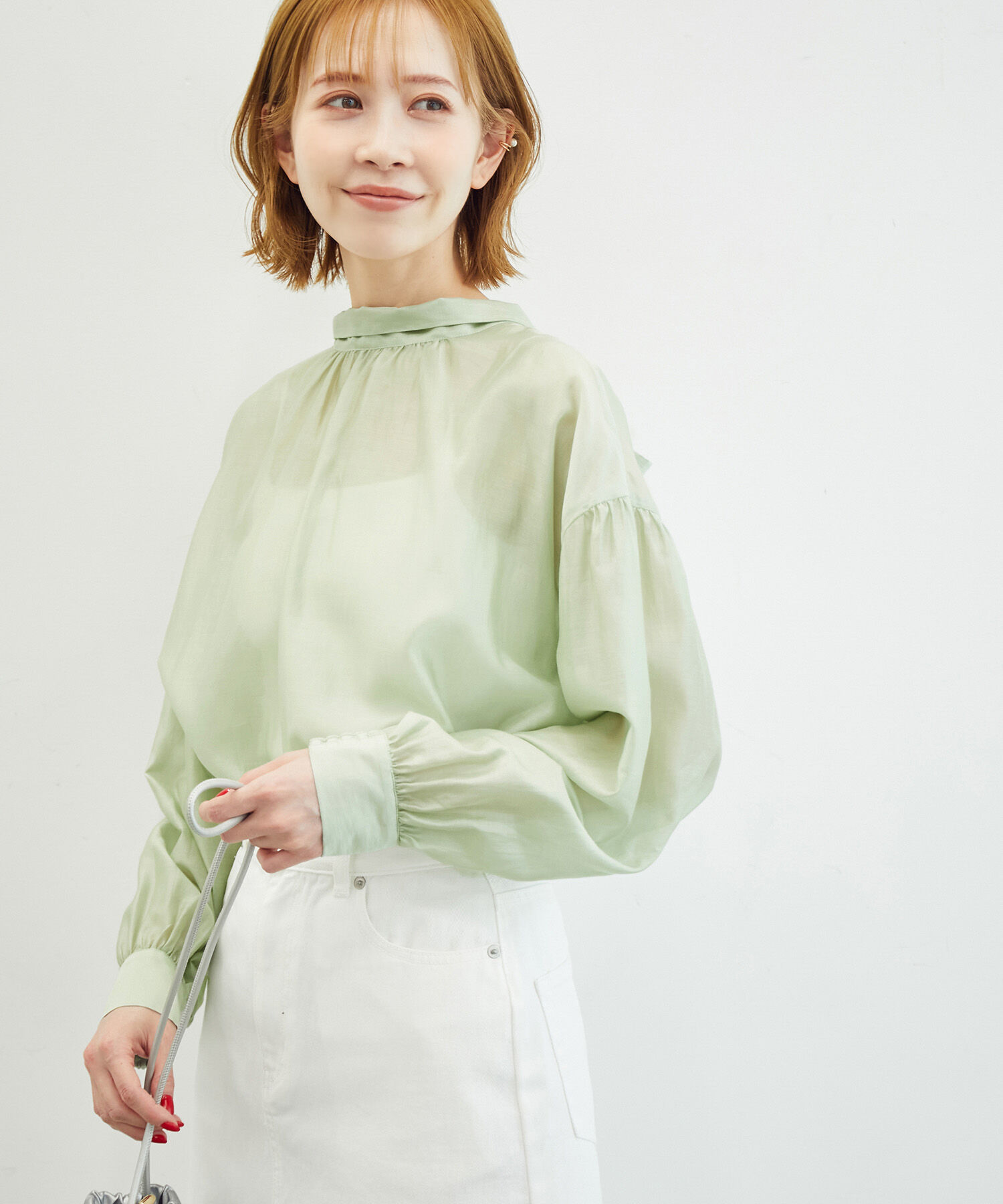 Rope&rsquo;Picnic「【emur/エミュール】シアーボウタイブラウス/2WAY」|シャツ・ブラウス|