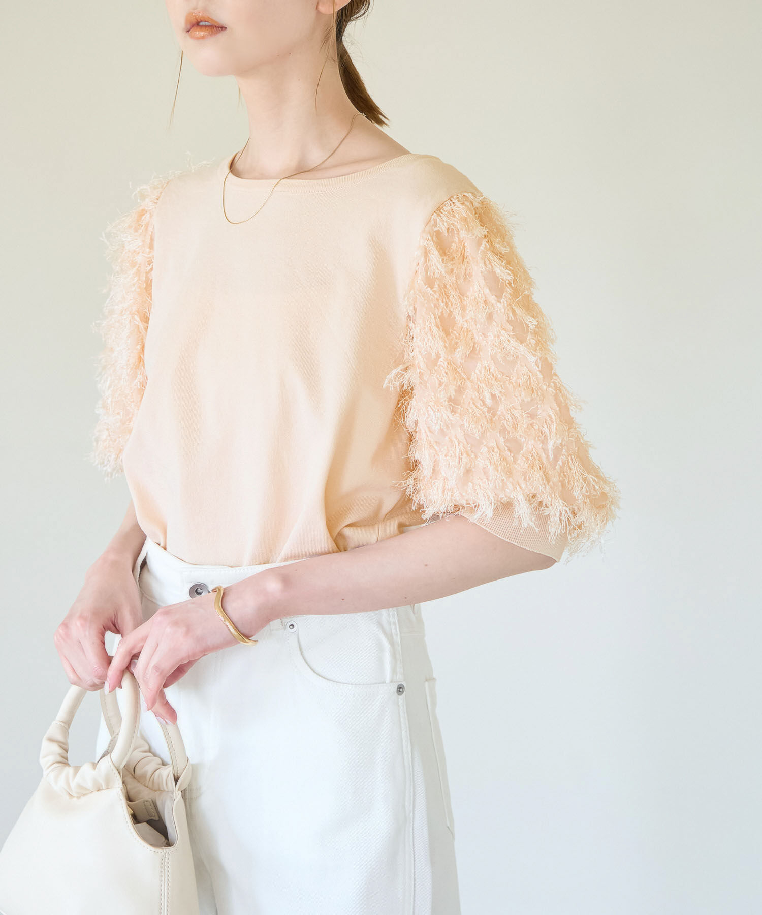 Rope&rsquo;Picnic「2WAY/袖シャギーニットプルオーバー」|ニット・セーター|