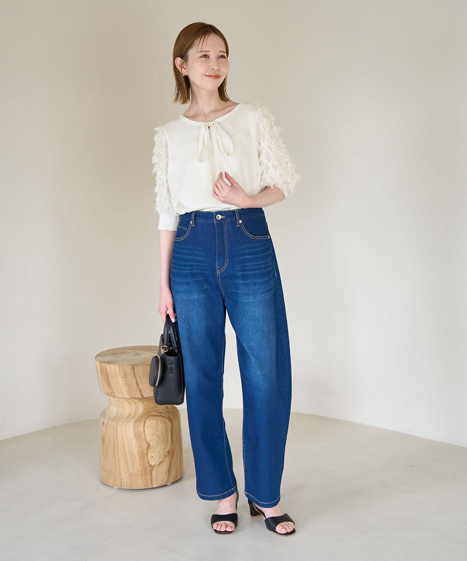 Rope&rsquo;Picnic「2WAY/袖シャギーニットプルオーバー」|ニット・セーター|