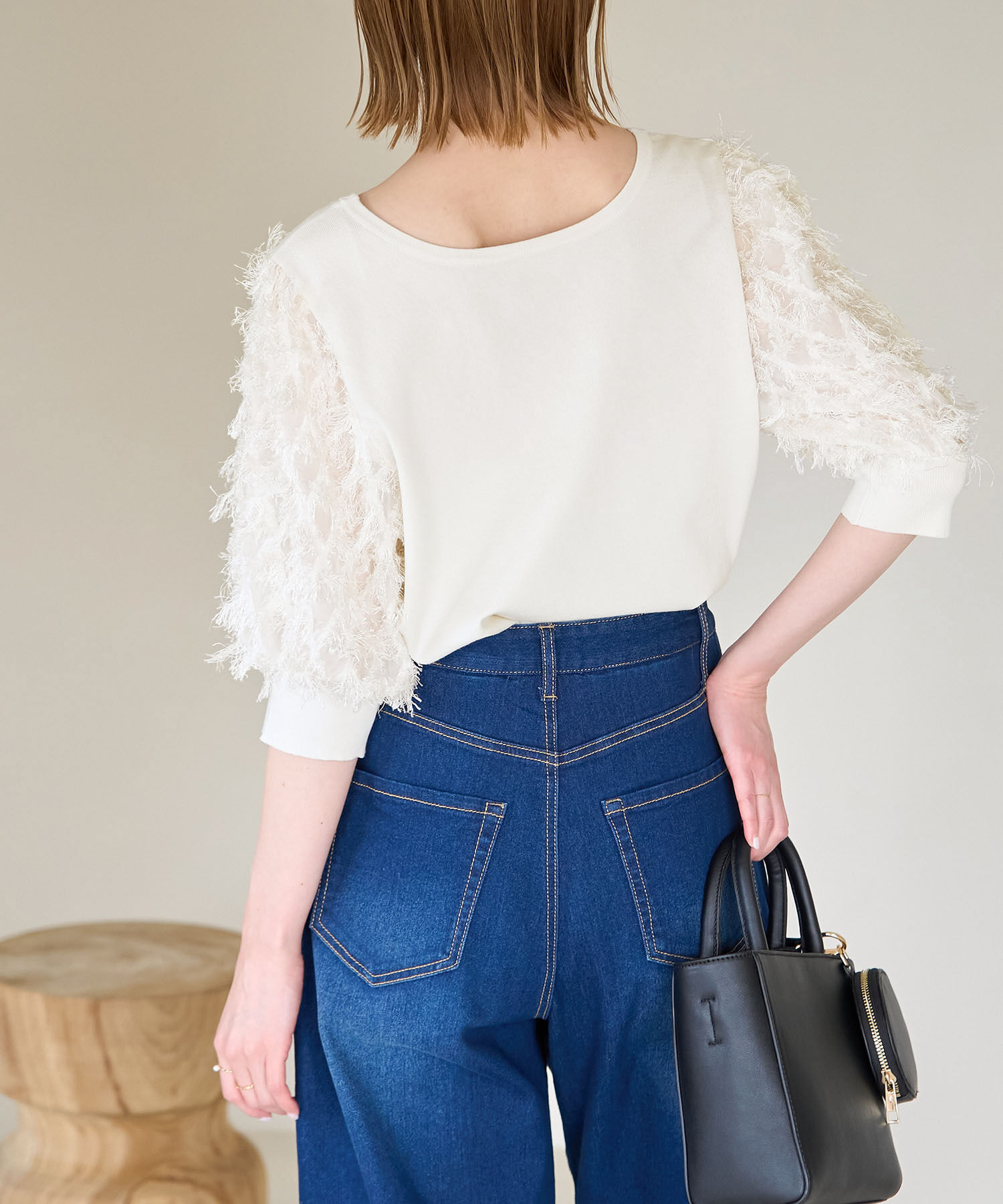 Rope&rsquo;Picnic「2WAY/袖シャギーニットプルオーバー」|ニット・セーター|