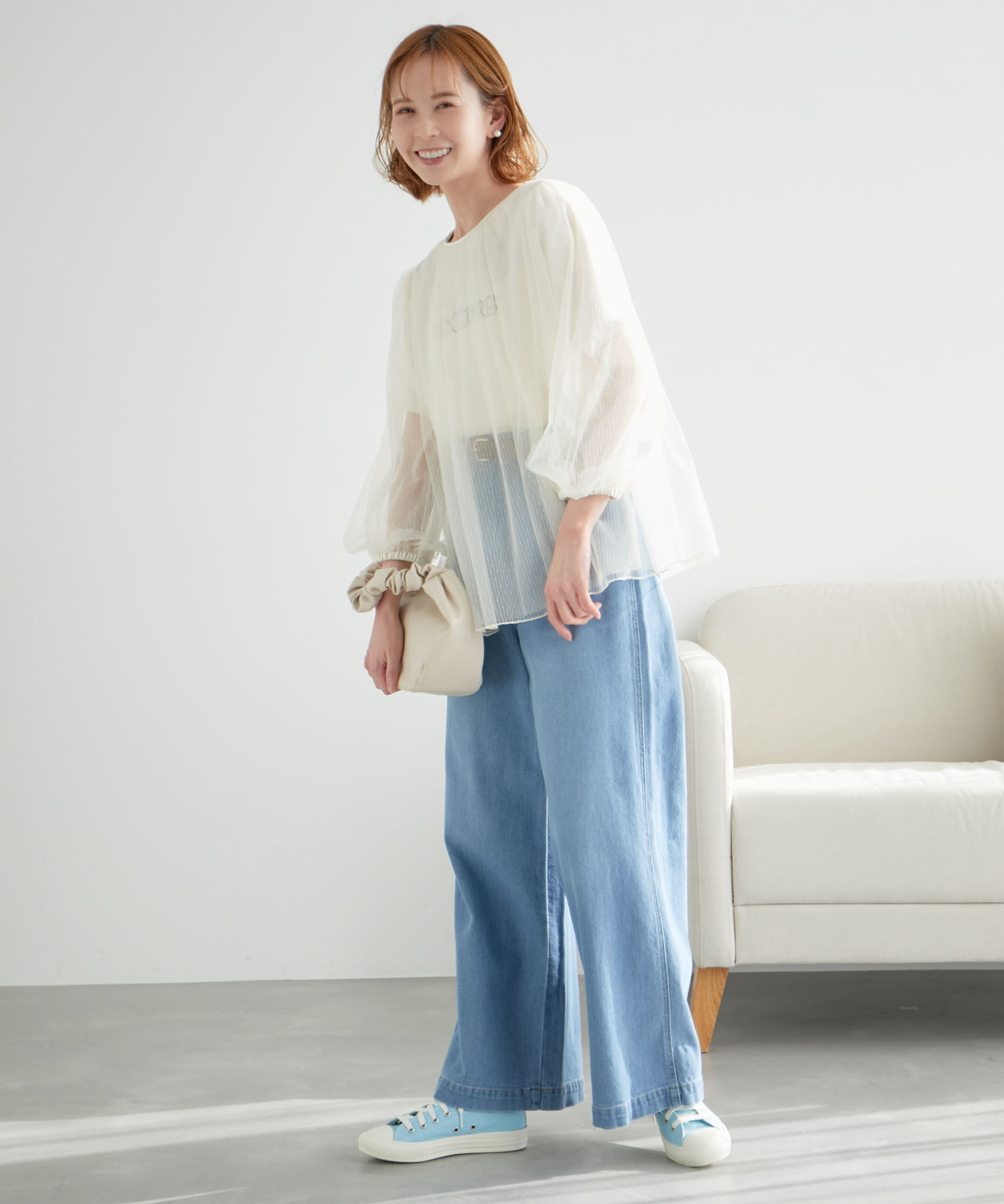 Rope&rsquo;Picnic「ドットシアーチュールトップス」|シャツ・ブラウス|