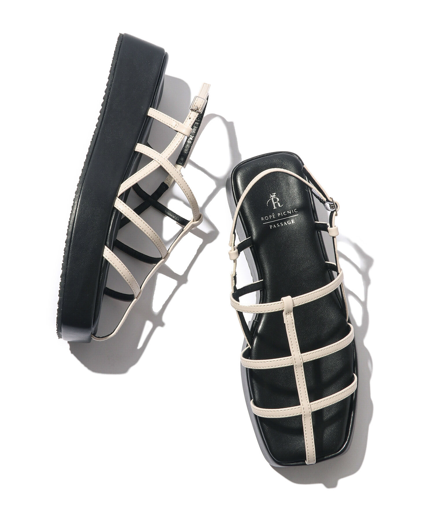 ROPE PICNIC PASSAGE「スキニーストラッププラットフォームサンダル」|サンダル|