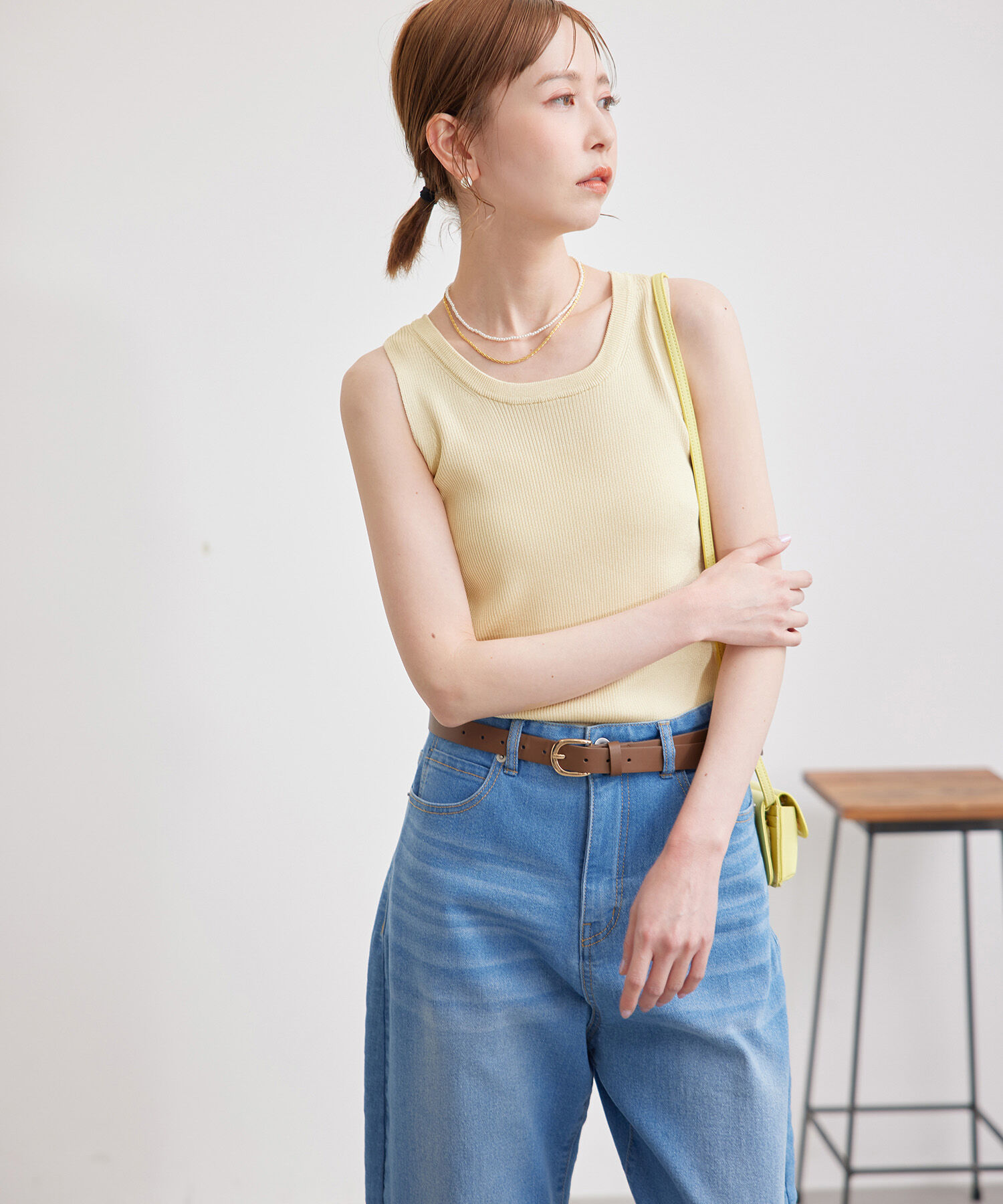 Rope&rsquo;Picnic「メタルライクヤーンニットインナー」|タンクトップ|