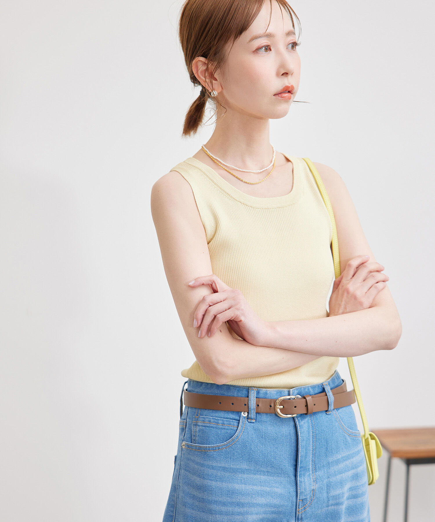 Rope&rsquo;Picnic「メタルライクヤーンニットインナー」|タンクトップ|