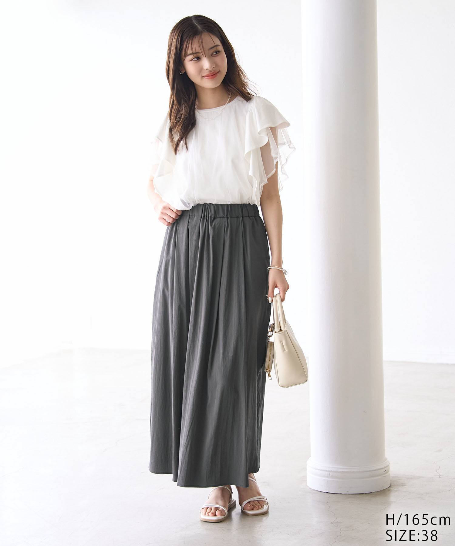 Rope&rsquo;Picnic「レーヨンナイロンイージースカート」|スカート|