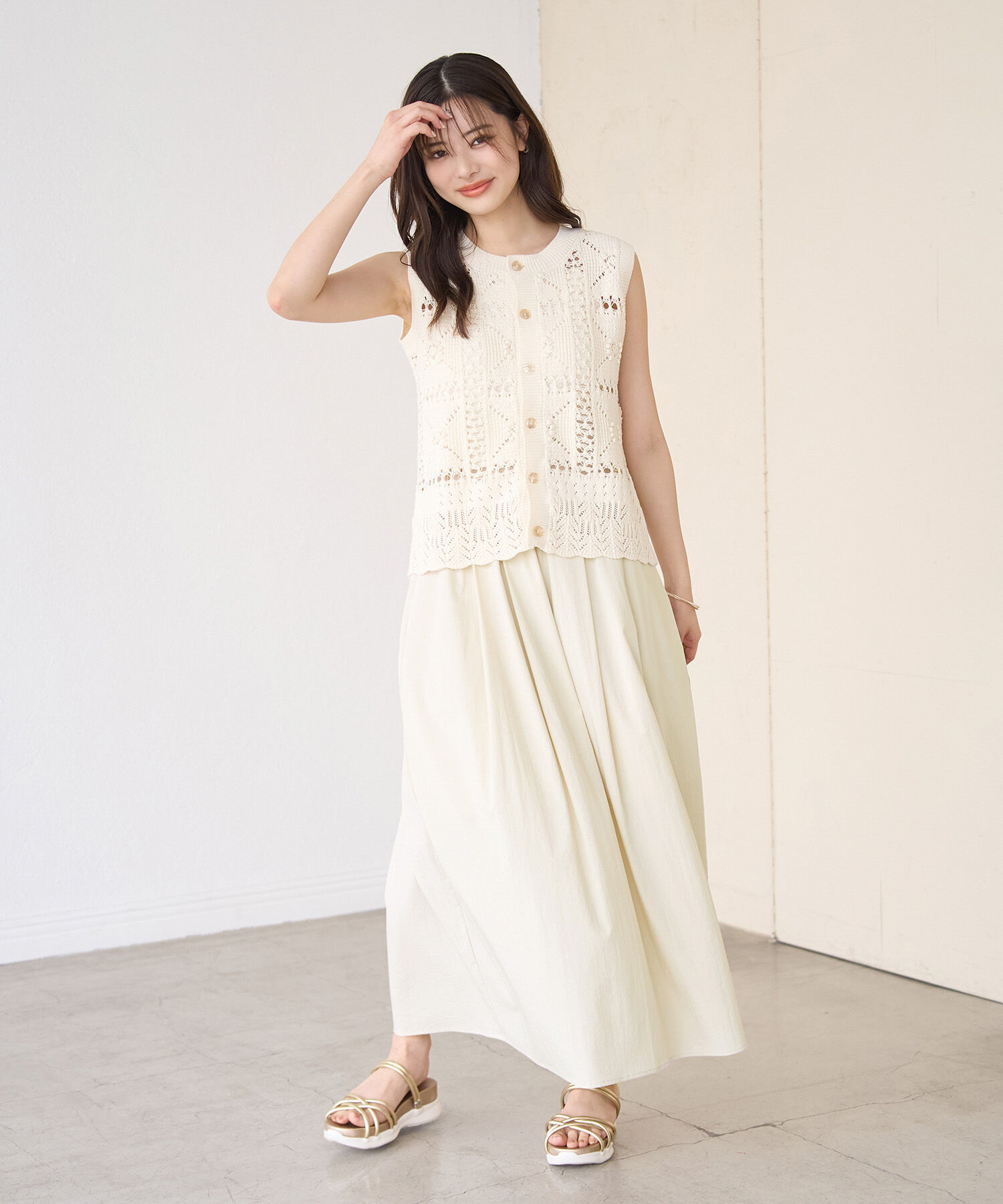 Rope&rsquo;Picnic「レーヨンナイロンイージースカート」|スカート|