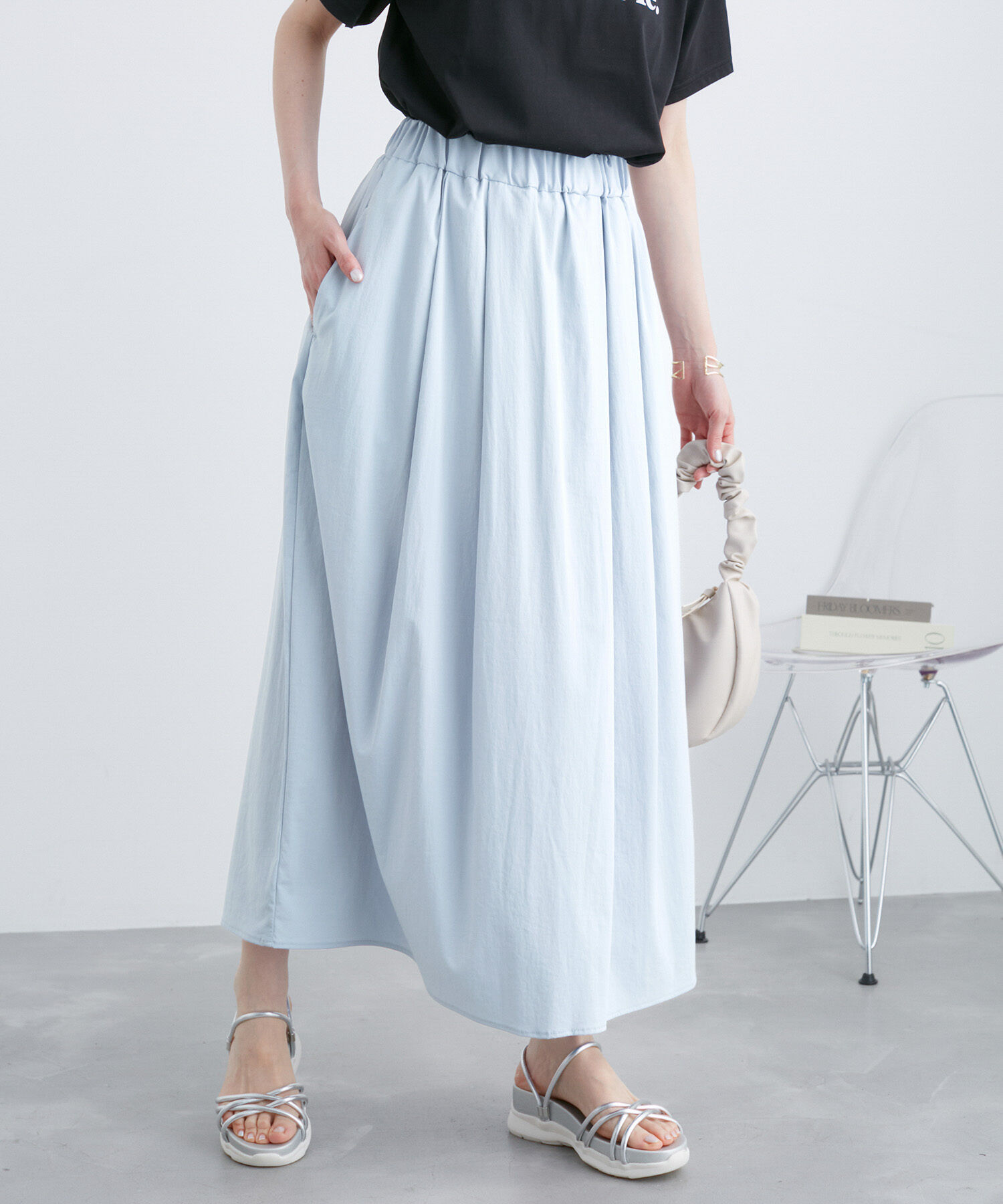 Rope&rsquo;Picnic「レーヨンナイロンイージースカート」|スカート|