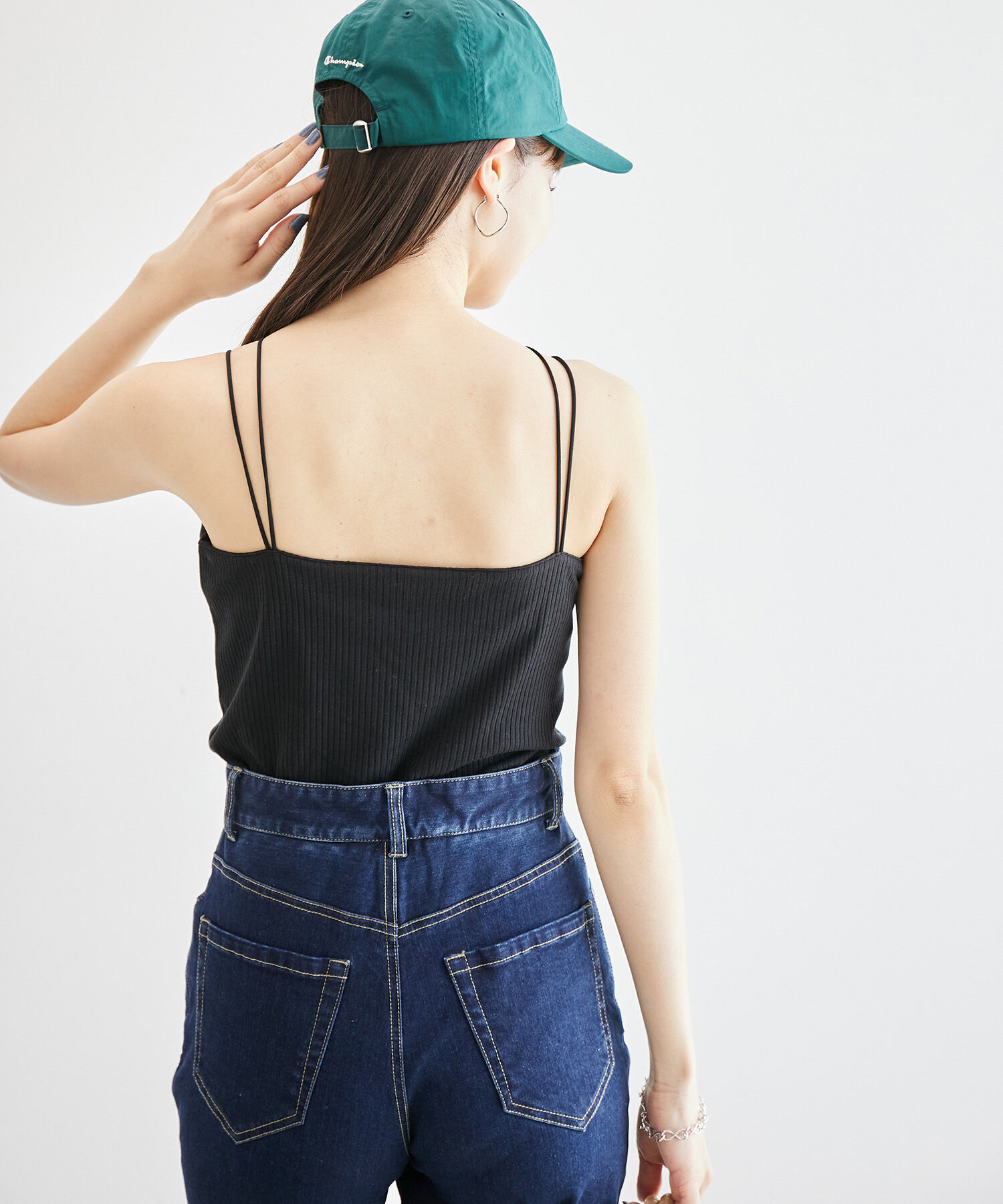 Rope&rsquo;Picnic「コード使いカップ付きリブキャミインナー」|キャミソール|