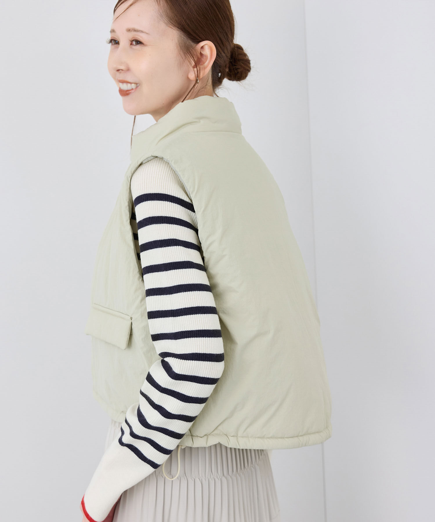 ROPE PICNIC PASSAGE「中わたショートベスト」|ベスト・ジレ|