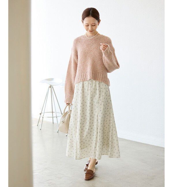 Rope&rsquo;Picnic「小花柄セミフレアロングスカート」|スカート|