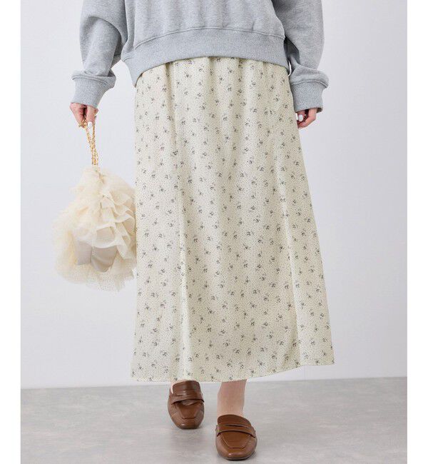Rope&rsquo;Picnic「小花柄セミフレアロングスカート」|スカート|